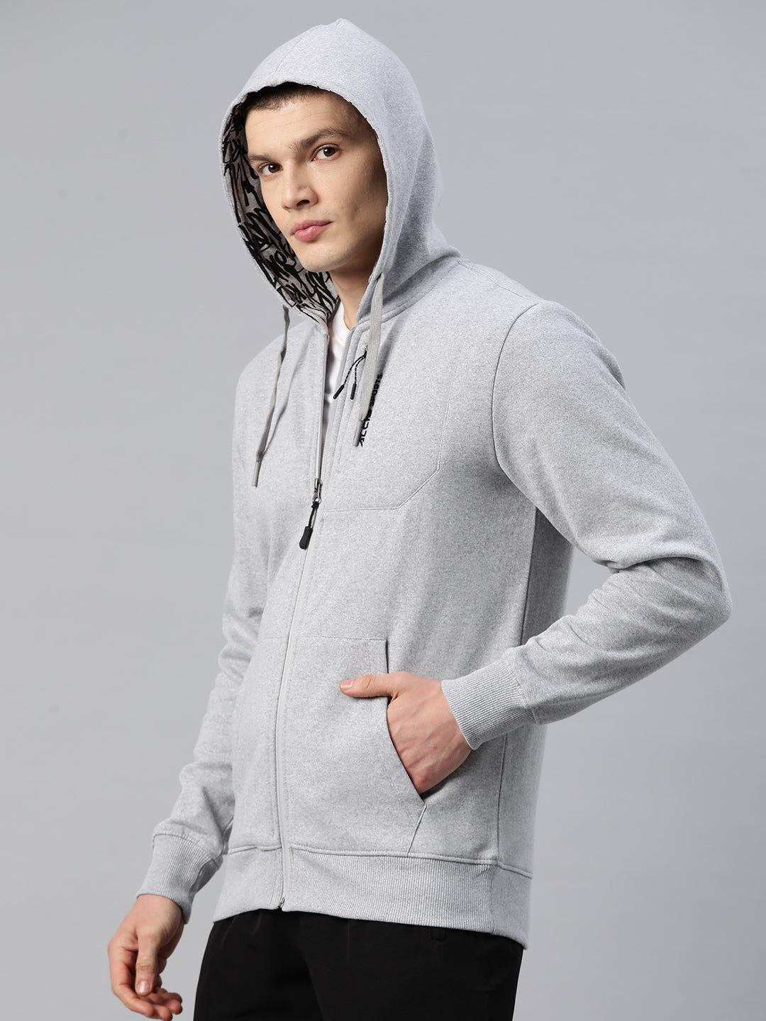 Alcis Men Solid Hooded Sporty Jacket