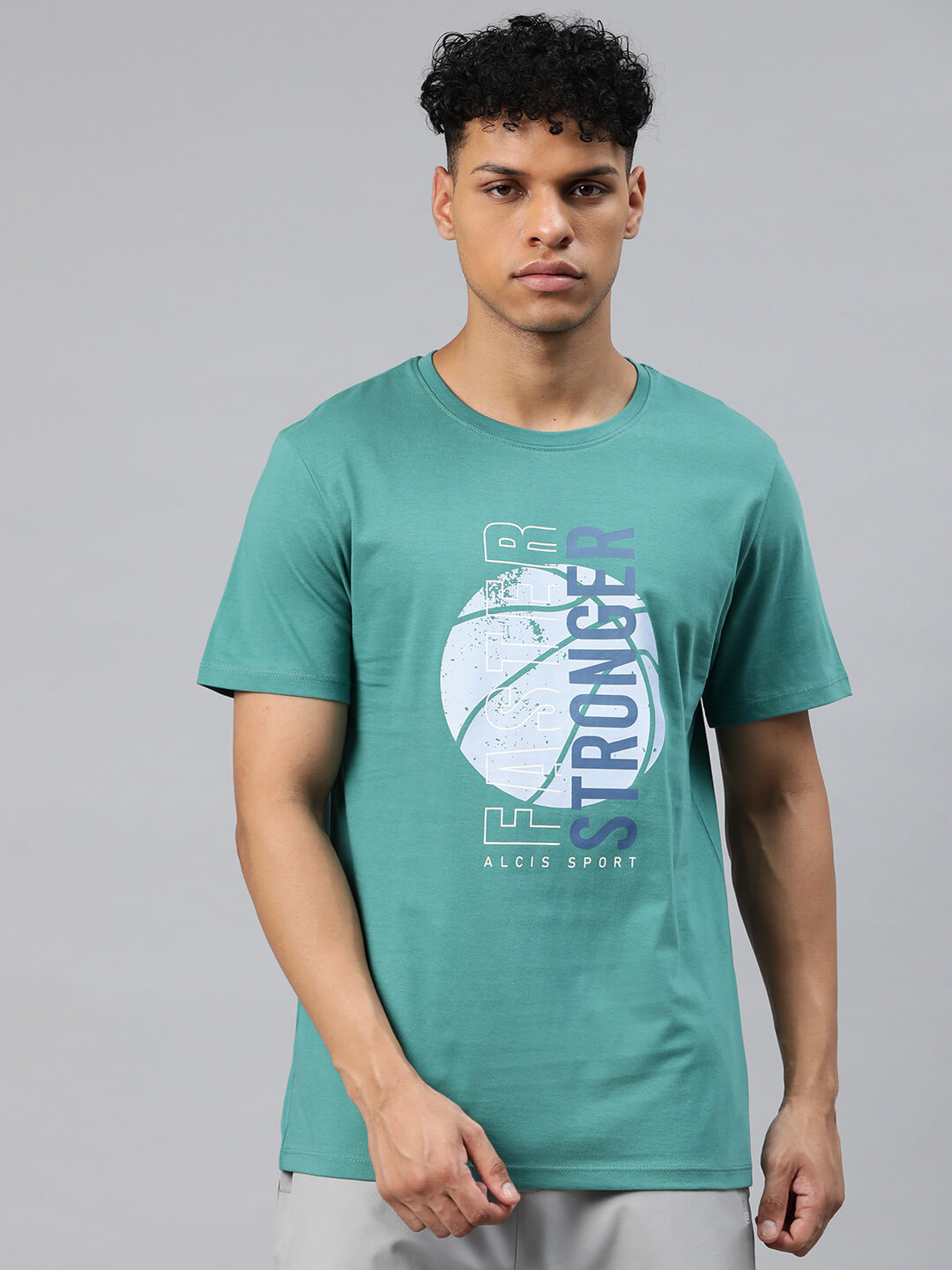 Alcis Men Green Printed T-shirt