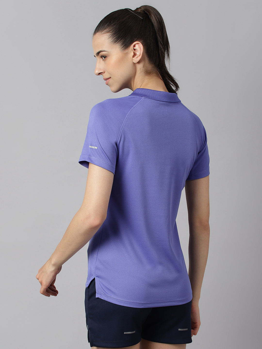 Alcis Women Iris Bloom Tech-Fit Anti-Static Soft-Touch Slim-Fit Training Polo T-Shirt
