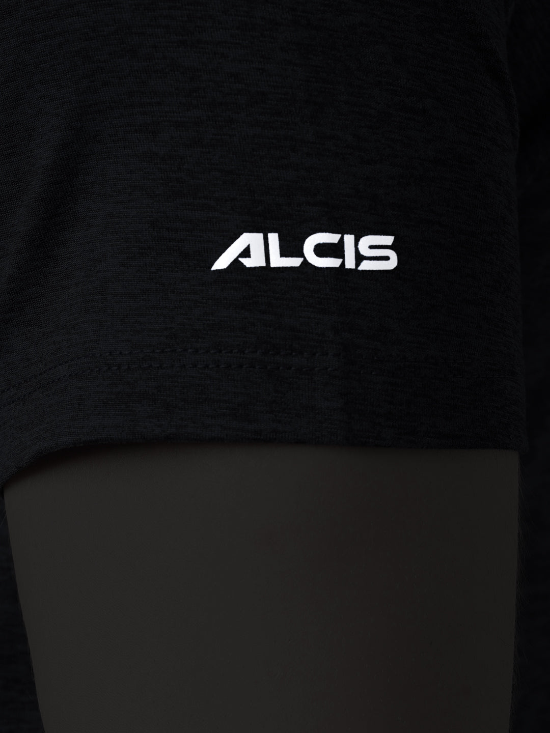 Alcis Men's Blue & Black Anti-Static Drytech+ Slim-Fit Training Tee