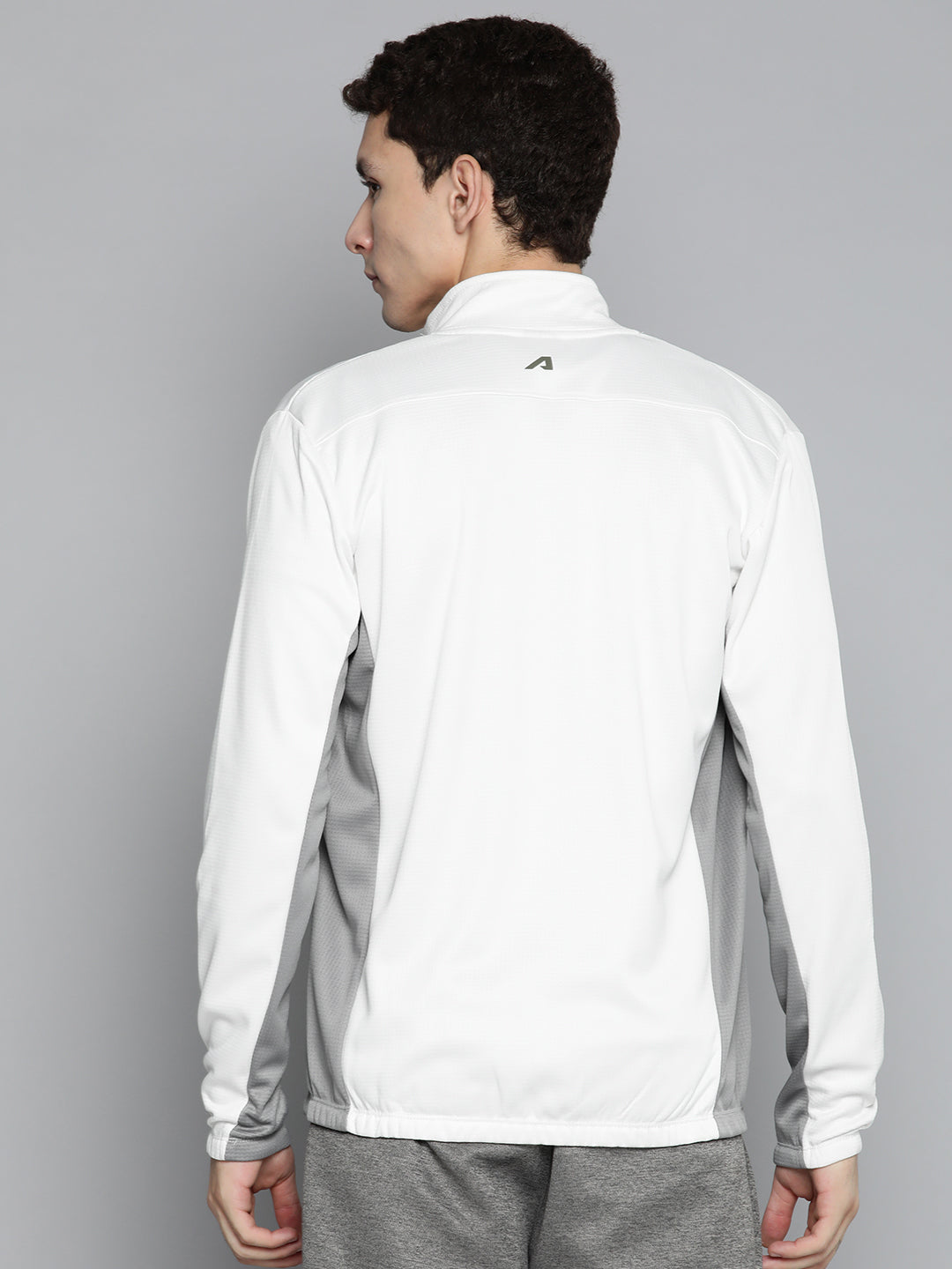 Alcis Men White Solid Running Sporty Jacket