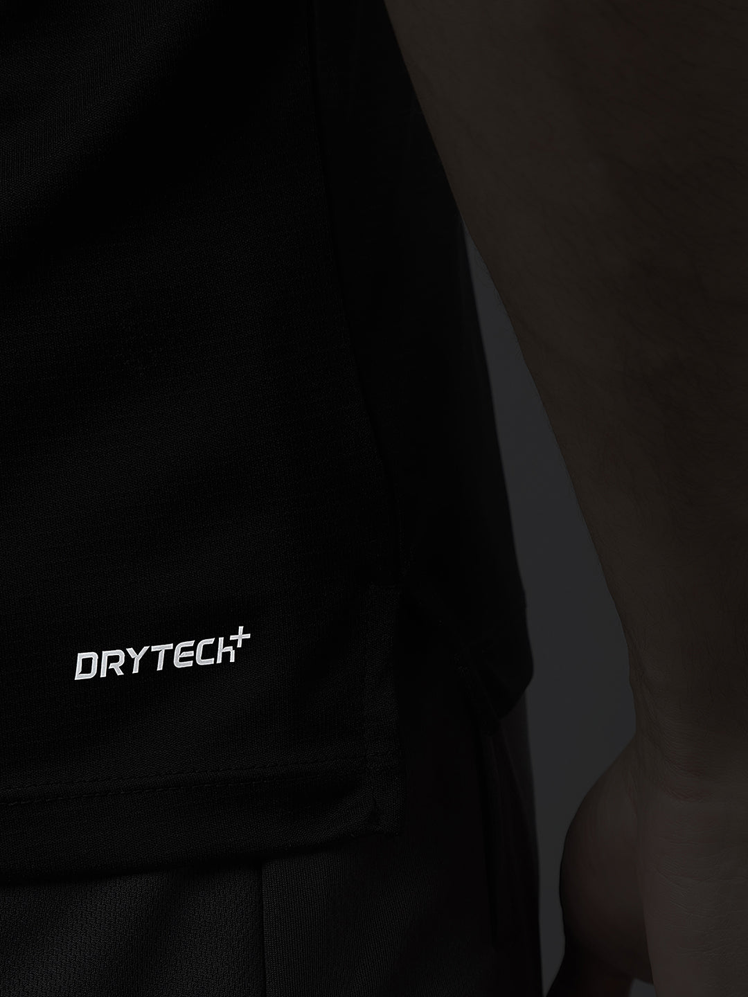 Alcis Men Black Drytech+ Anti-Static Slim-Fit Running Polo T-Shirt