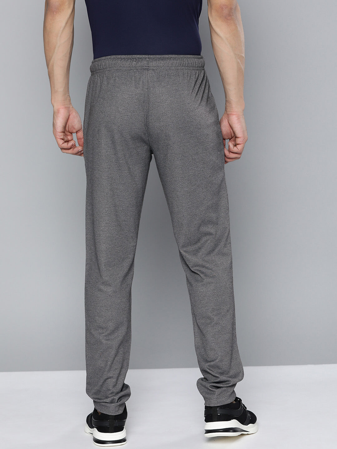 Alcis Men Charcoal Solid Drytech+ Track Pants