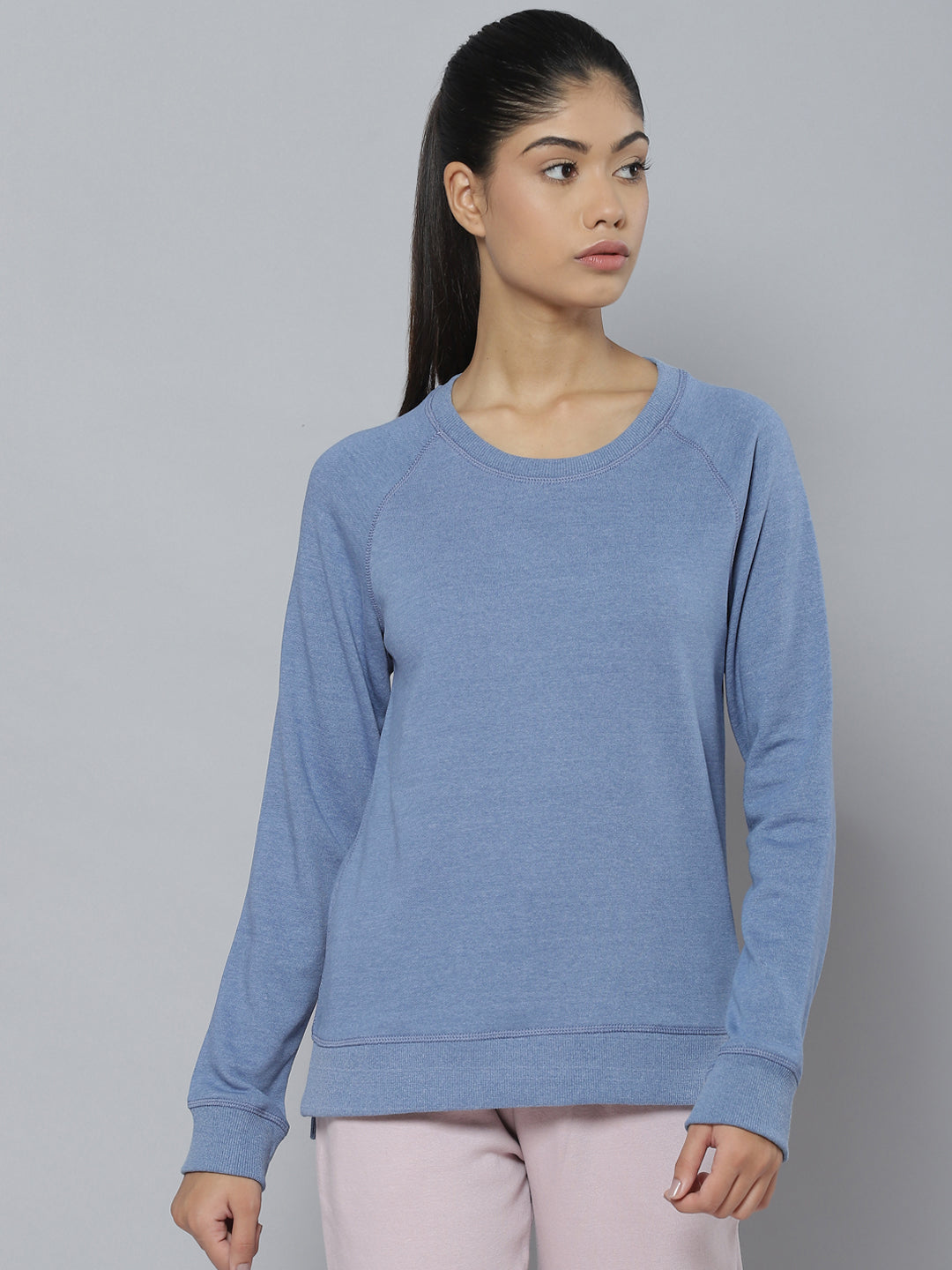 Alcis Women Blue Outdoor Knitted Sweatshirt