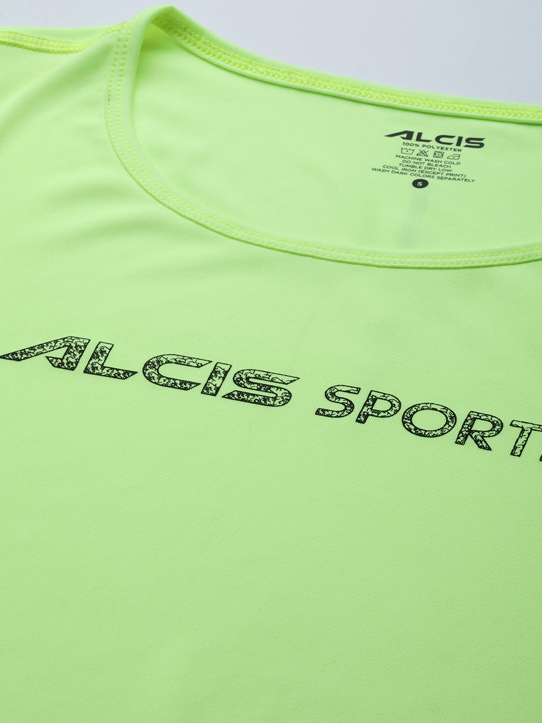 Alcis Women Green Brand Logo Printed Slim Fit T-shirt