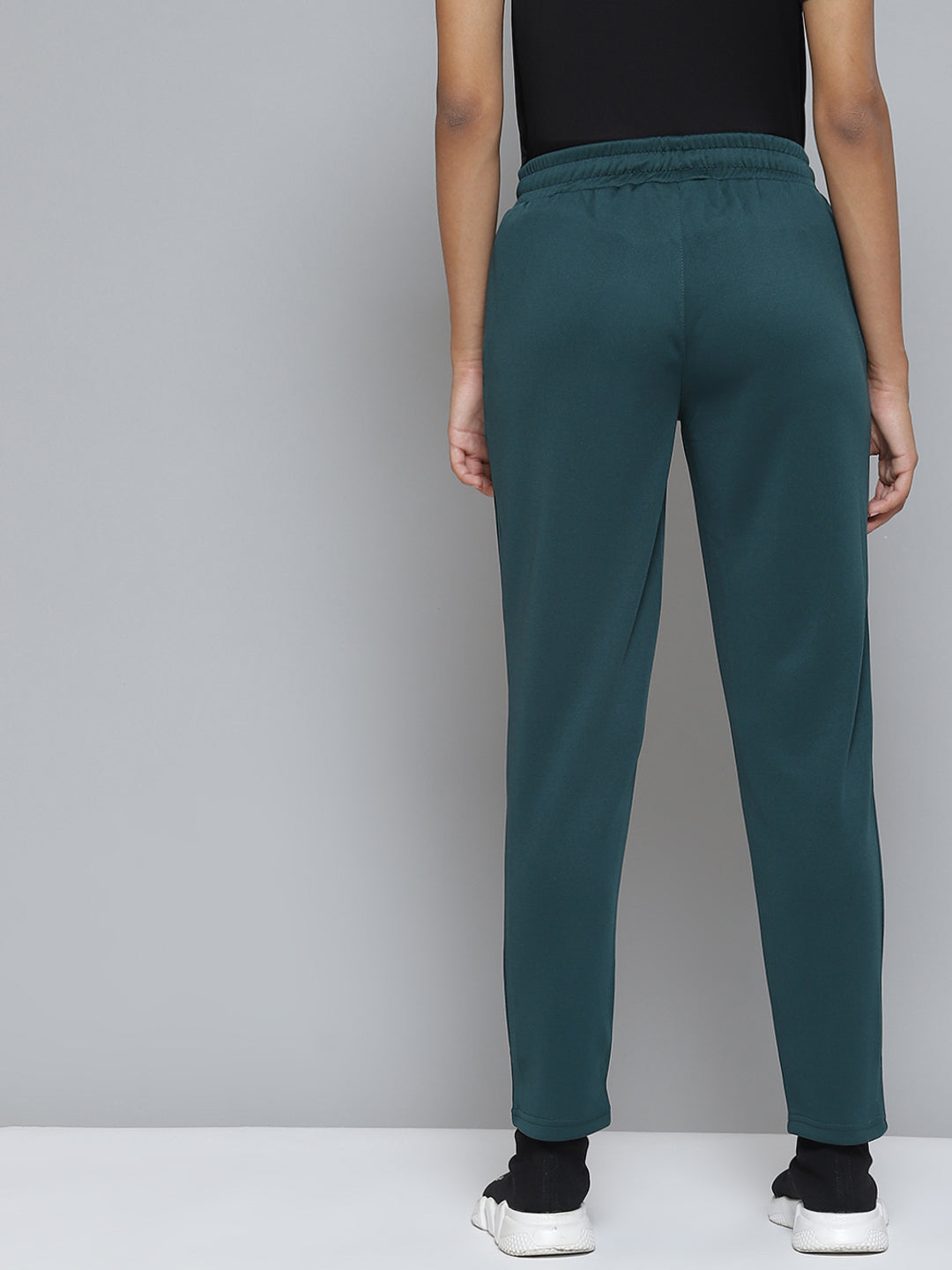 Alcis Women Teal Green Solid Track Pants