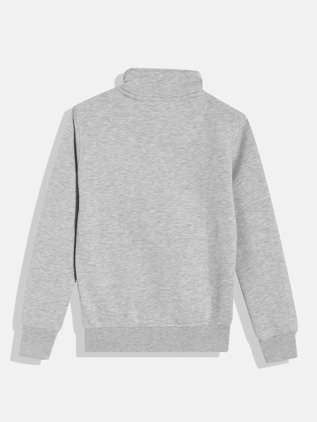Alcis Boys Grey Melange Solid Sweatshirt