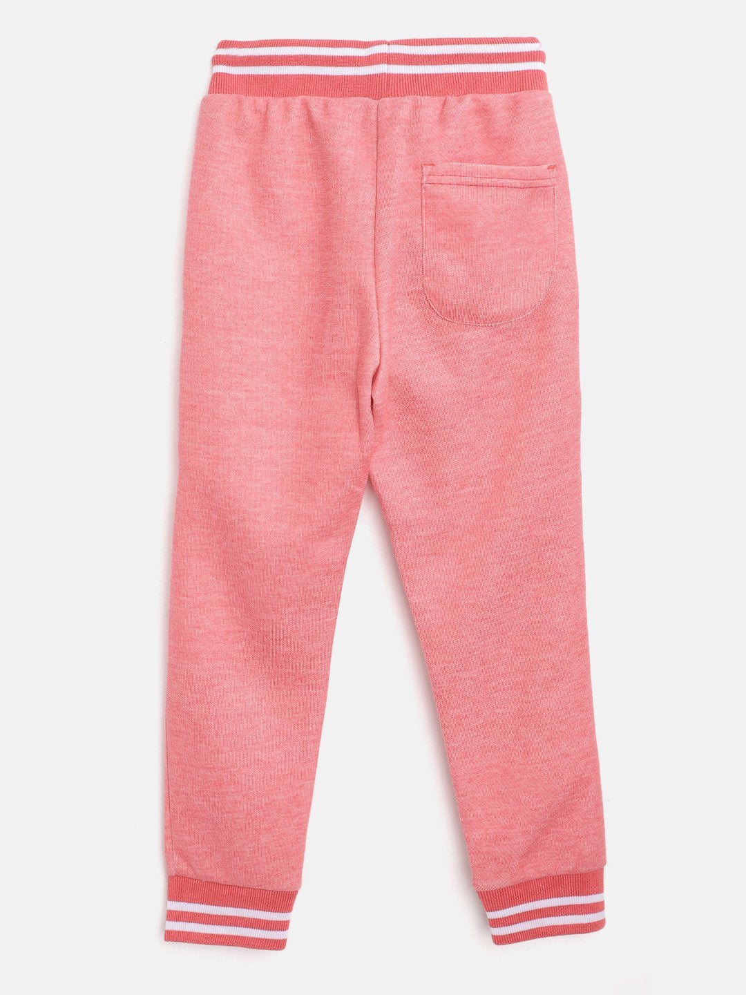 Alcis Girls Coral Pink Solid Joggers
