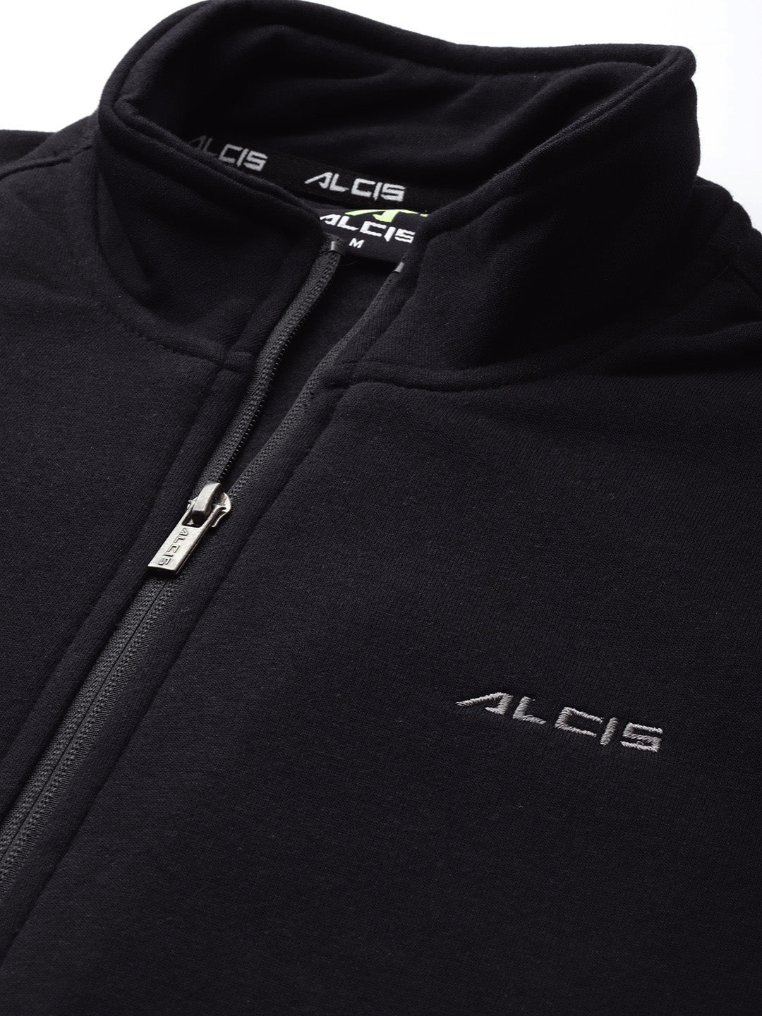 Alcis Men Black Solid Tailored Jacket
