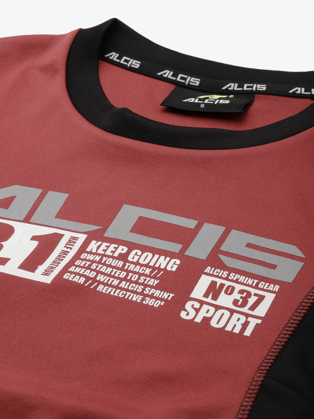 Alcis Women Red Brand Logo Print Running Sweatshirt