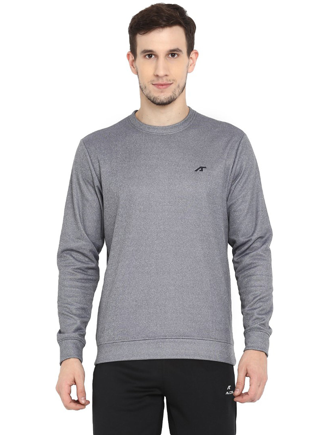 Alcis Men Solid Grey Sweatshirts ALMSW0102-S