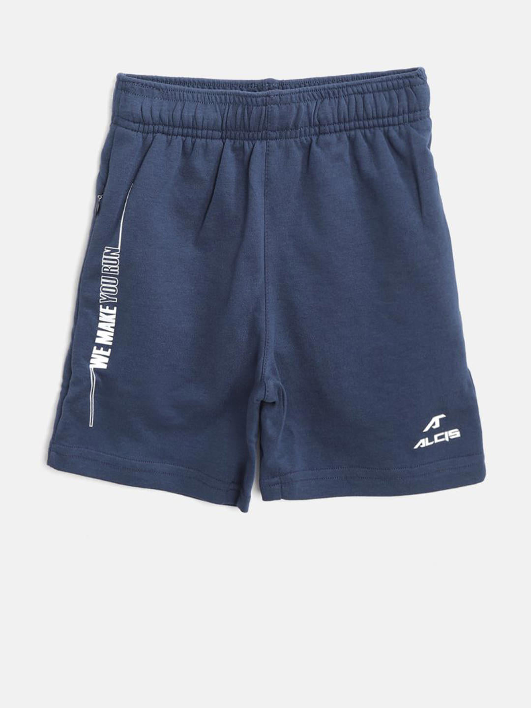 Alcis Boys Navy Blue Solid Slim Fit Running Sports Shorts BKS6182-4
