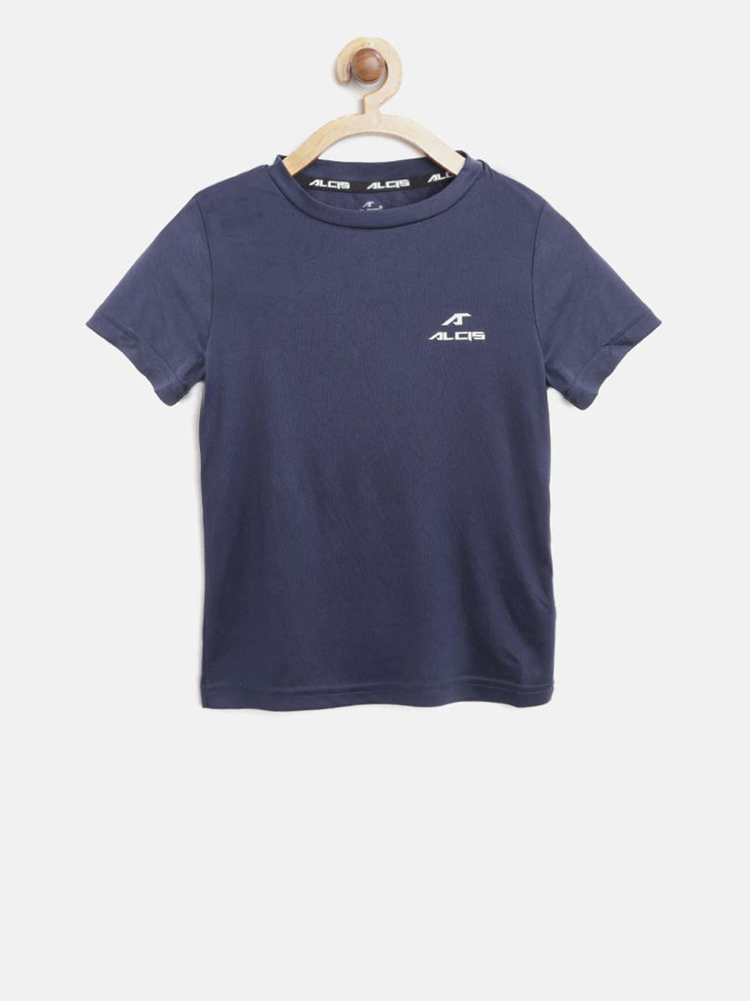 Alcis Boys Navy Blue Solid Round Neck T-shirt BTE8035-4