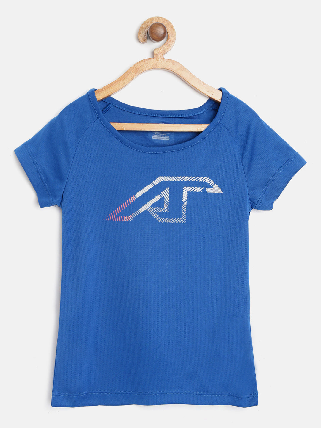 Alcis Girls Solid Turquoise Blue Tshirts