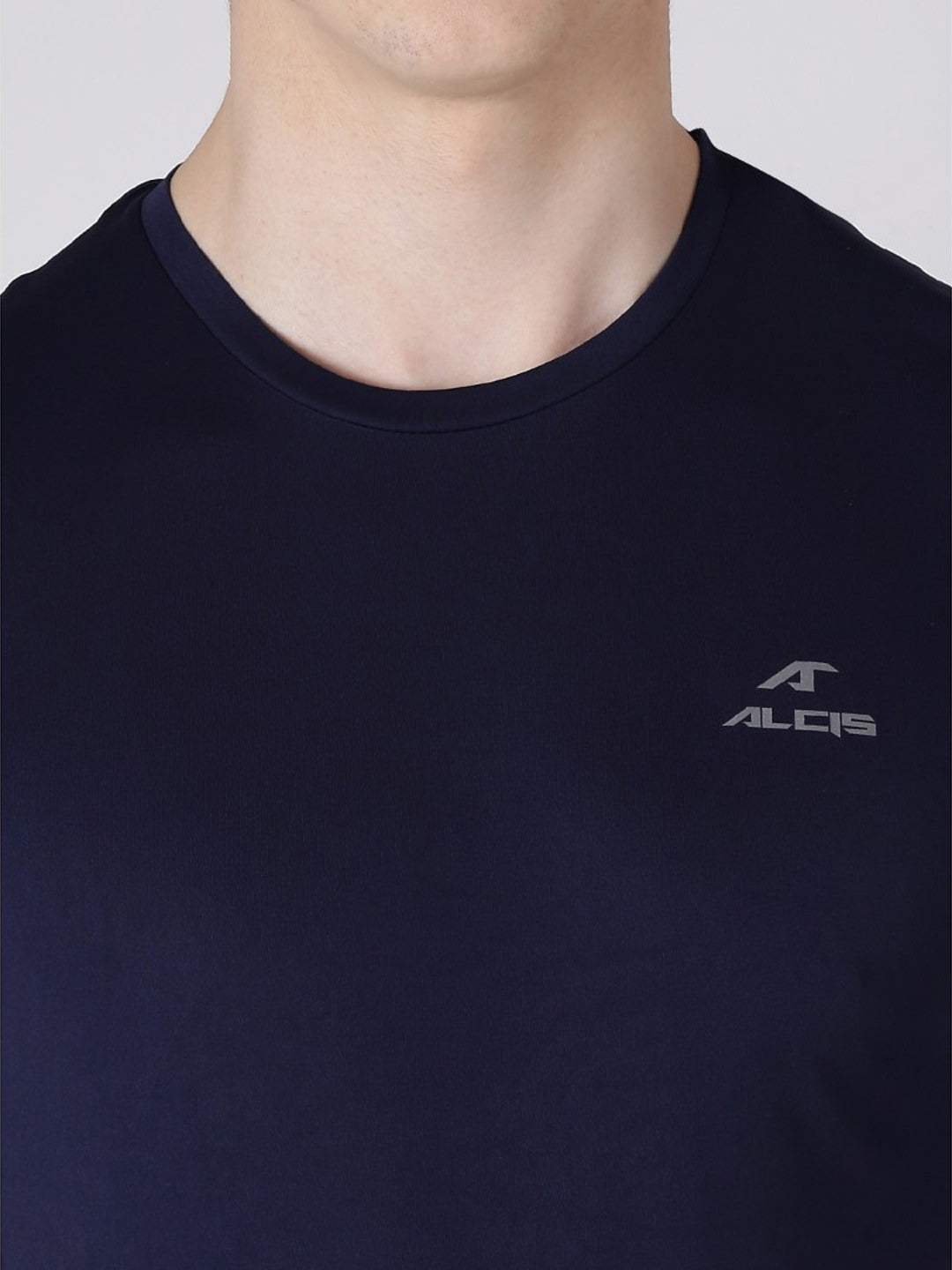 Alcis Men Navy Blue Running Round Neck Wonder T-Shirt