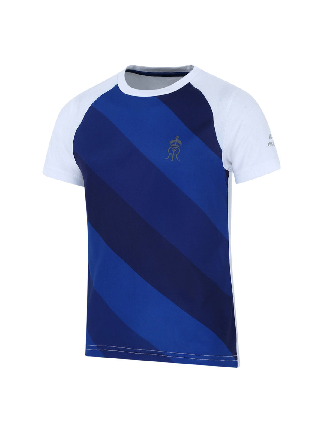 Alcis Boys Rajasthan Royals Blue Striped Round Neck T-shirt