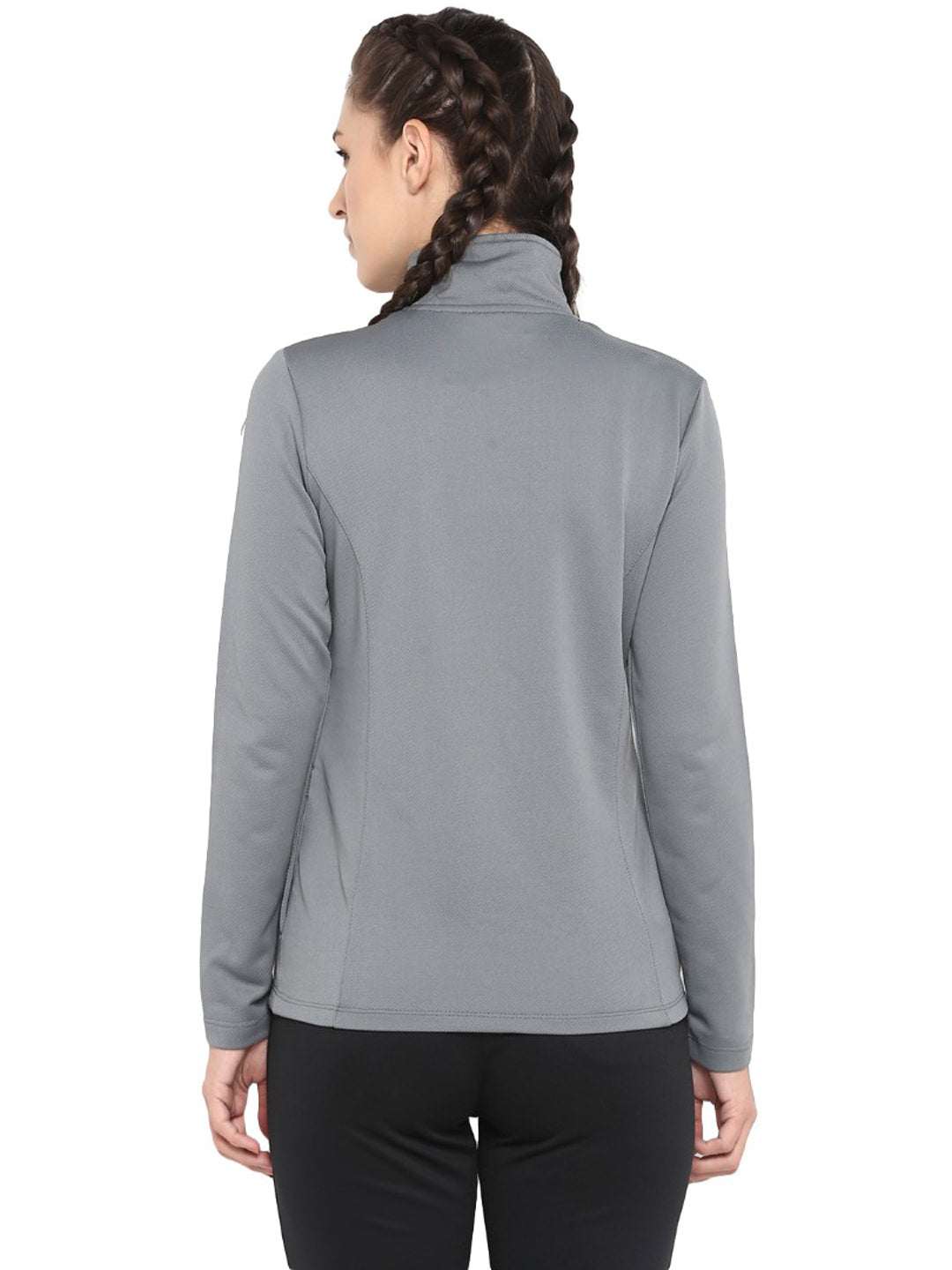 Alcis Women Grey Solid Jackets