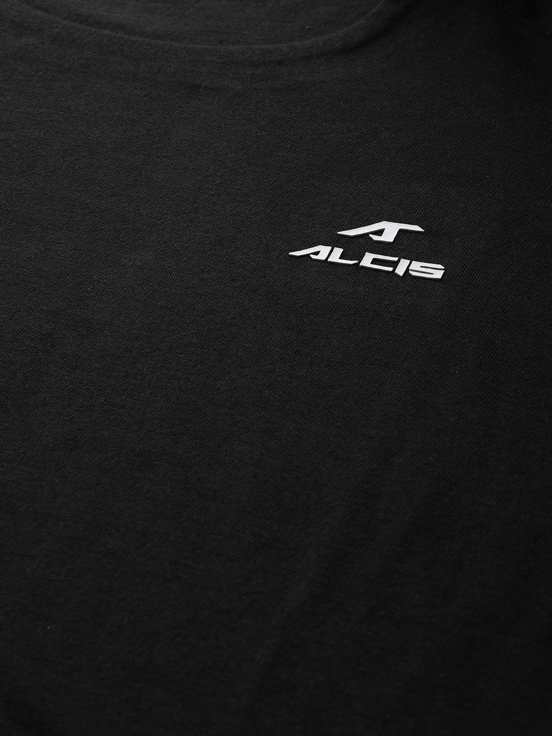 Alcis Women Black Solid Round Neck T-shirt