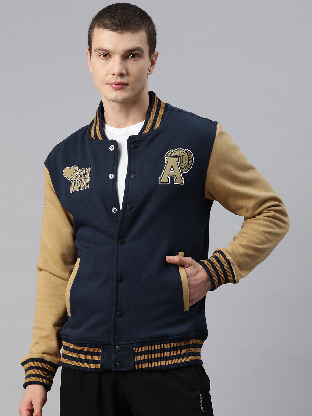 Navy Blue Gold Letterman Jacket Navy Blue Blue And Gold Varsity