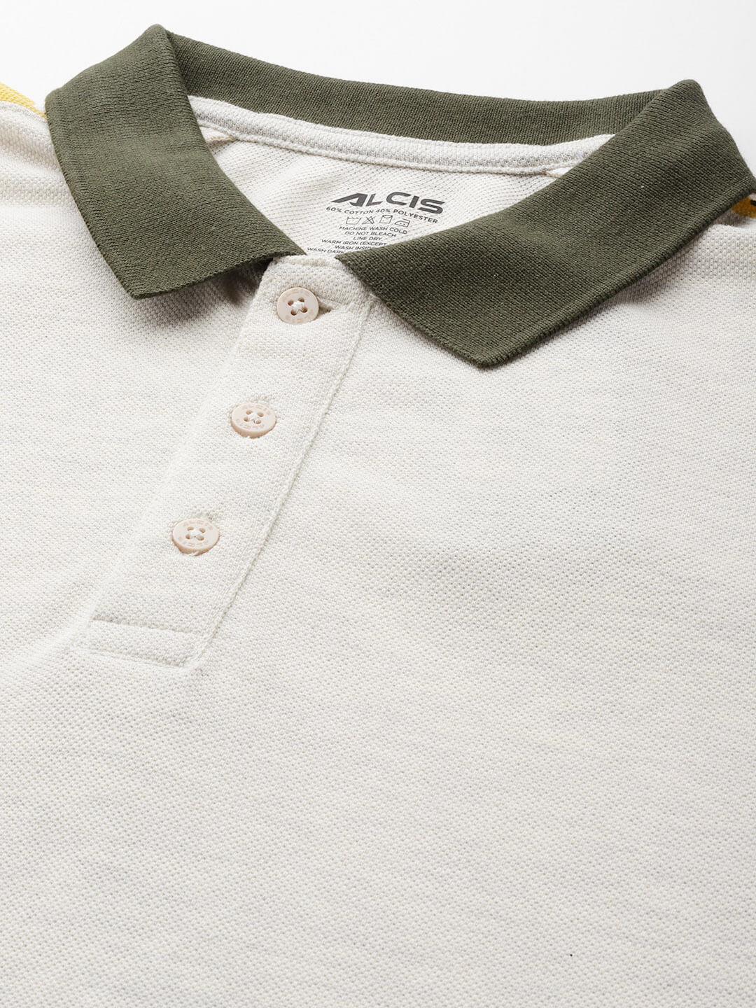 Alcis Men Grey Typography Printed Polo Collar T-shirt
