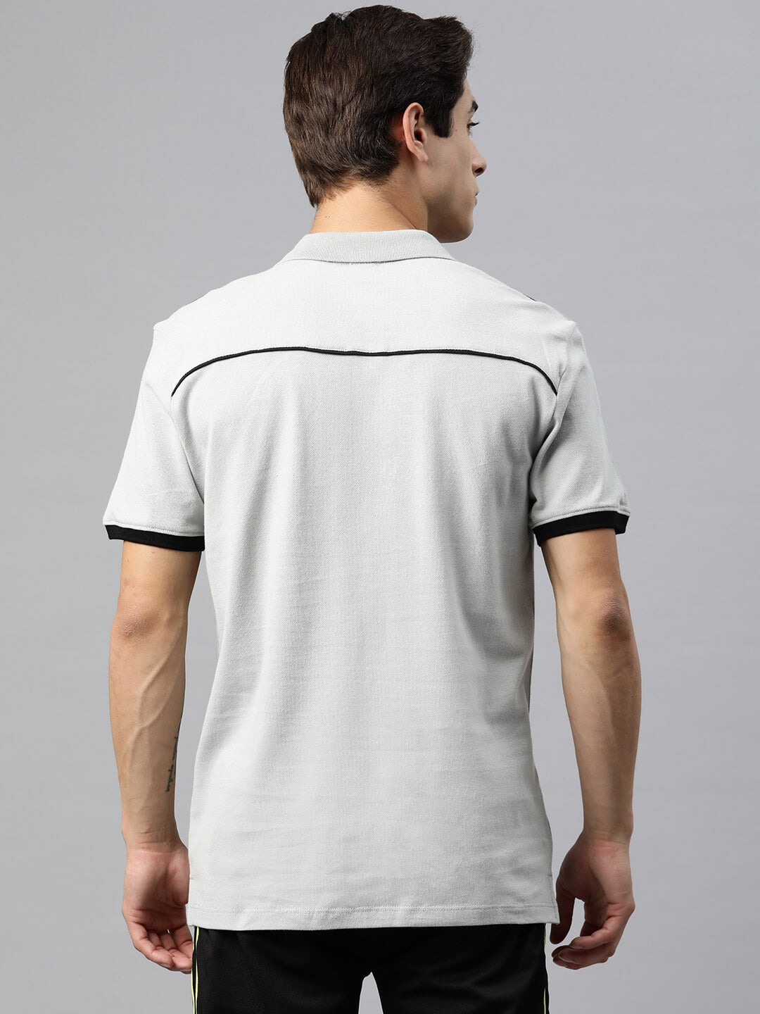 Alcis Men Brand Logo Embroidered Polo Collar Sports T-shirt