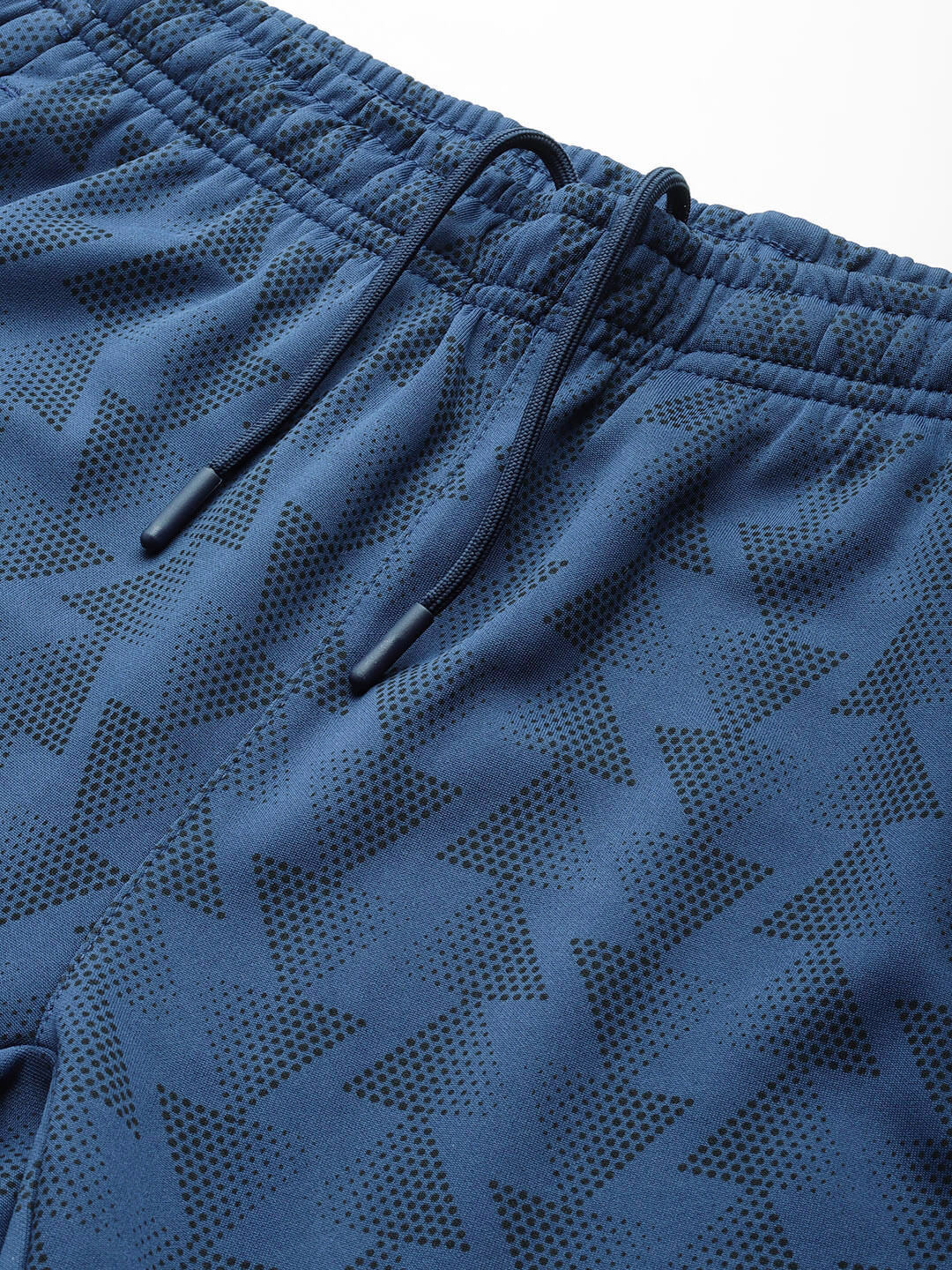 Alcis Men Navy Blue Printed Slim Fit Training Sports Shorts