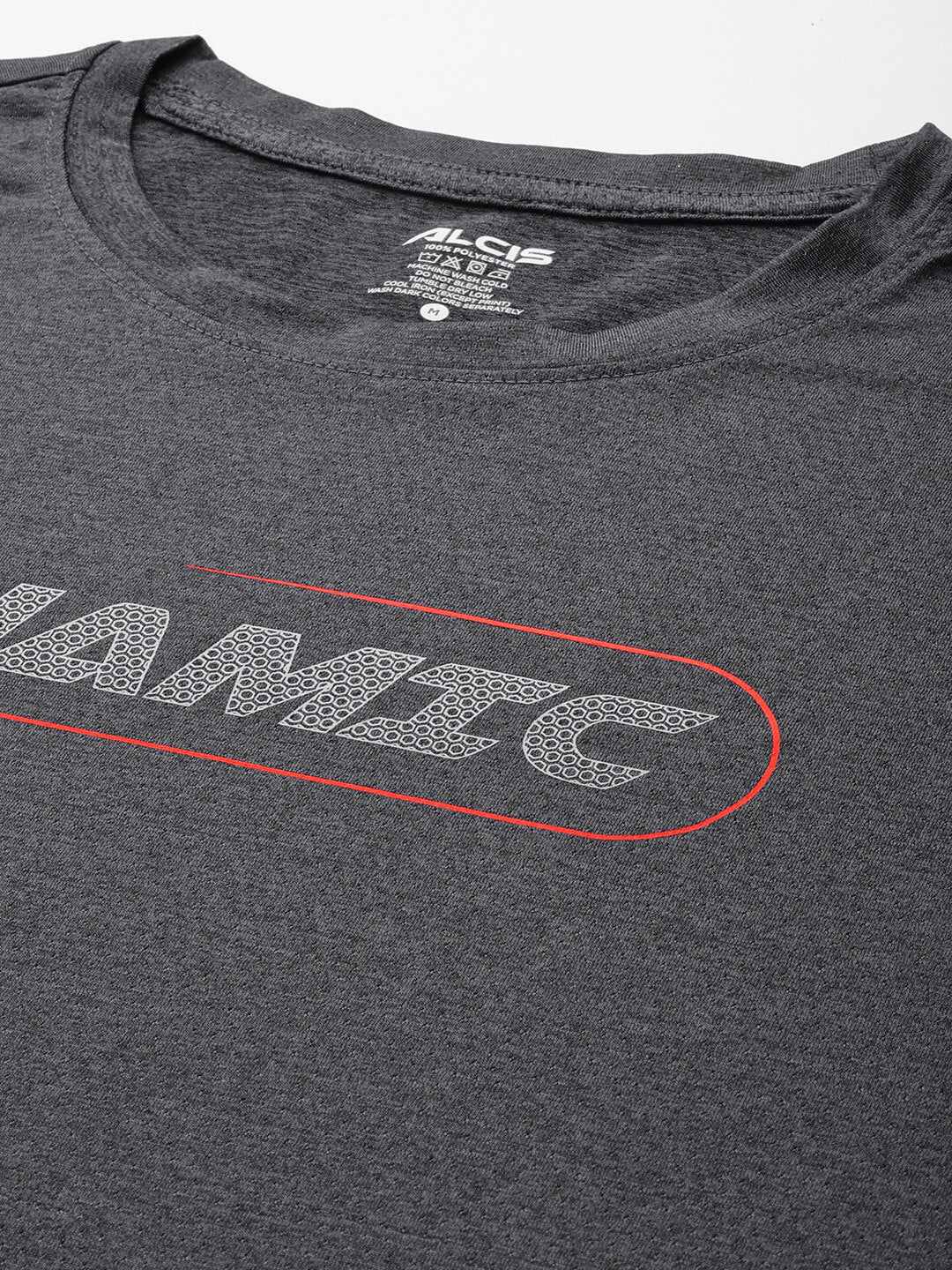 Alcis Men Typography Printed Anti Static Slim Fit T-shirt