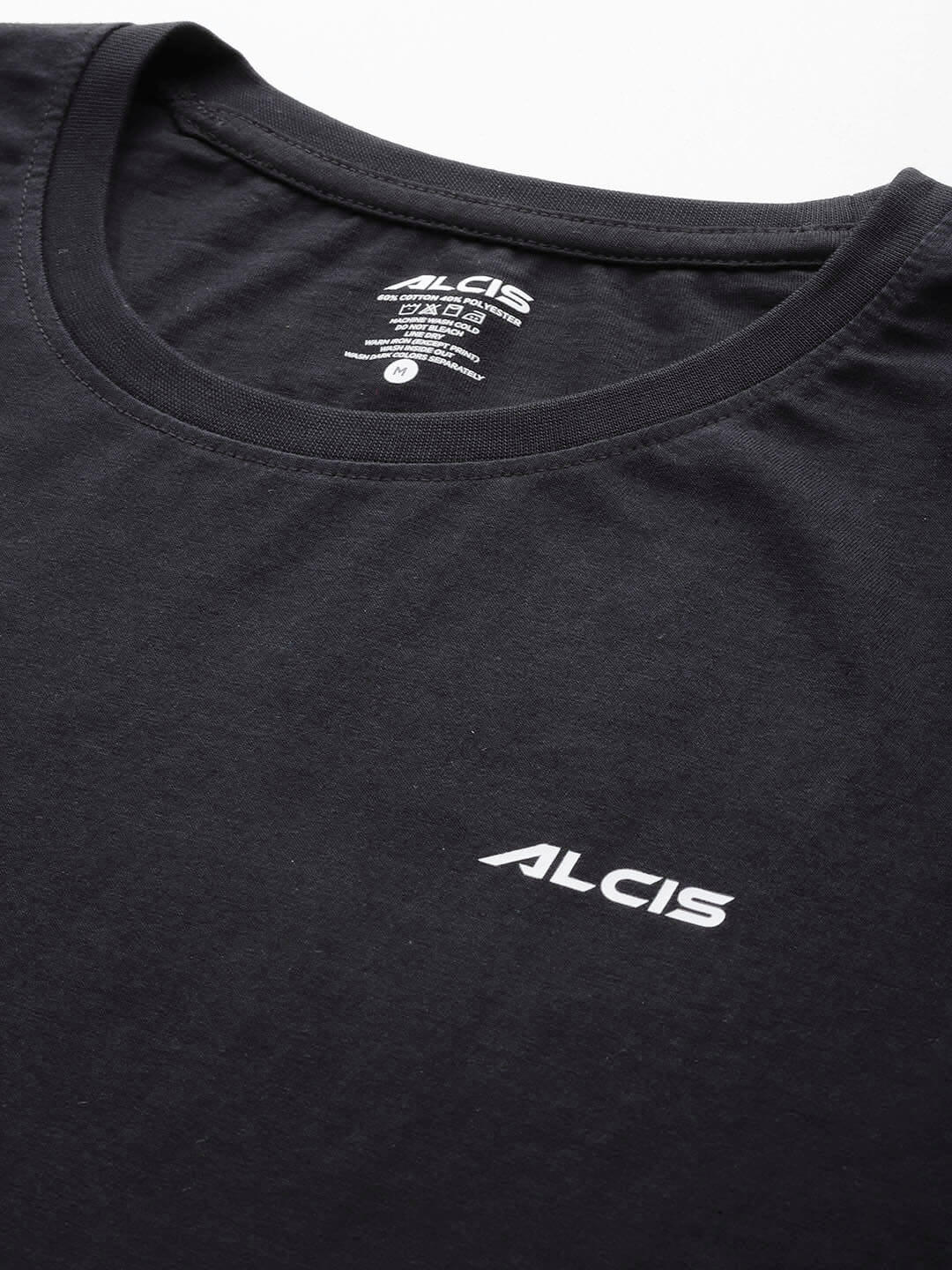 Alcis Men Black Typography Printed T-shirt