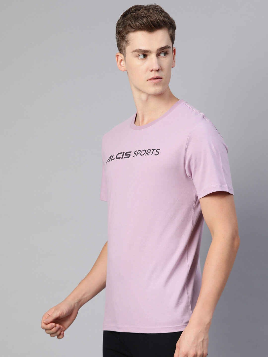 Alcis Men Purple Typography Printed T-shirt