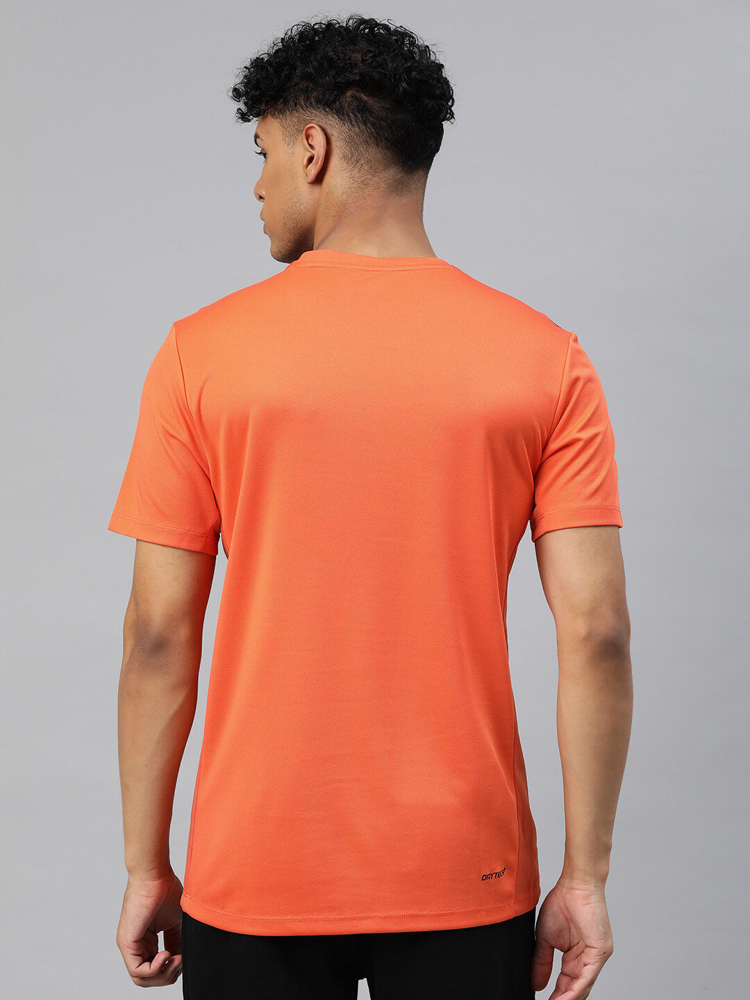Alcis Men Orange Anti Static Slim Fit T-shirt