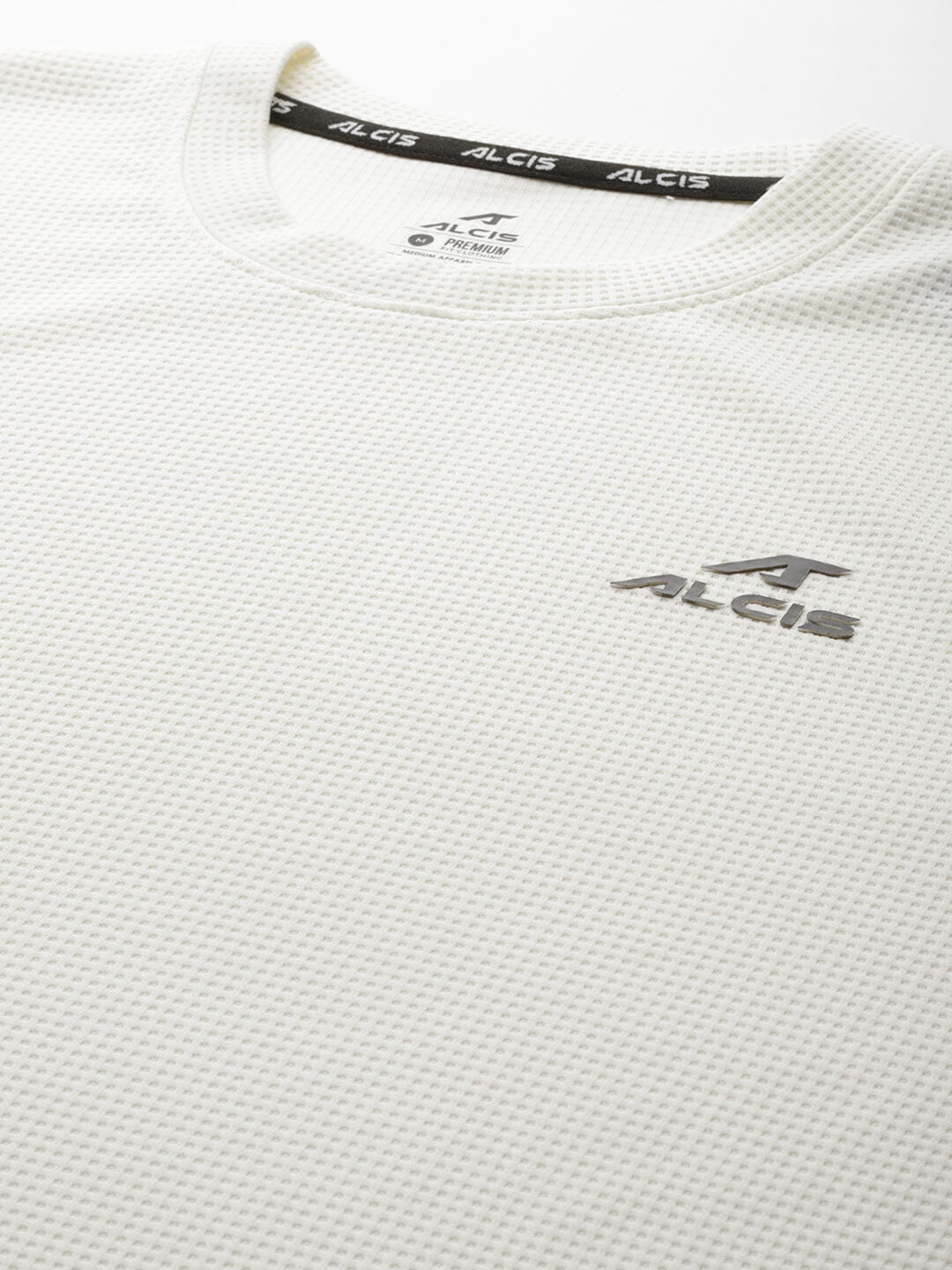 Alcis Men Typography Printed Dry Tech Slim Fit Sports T-shirt