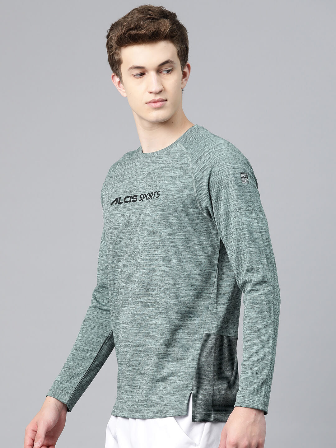 Alcis Men Typography Printed Dry Tech Slim Fit T-shirt