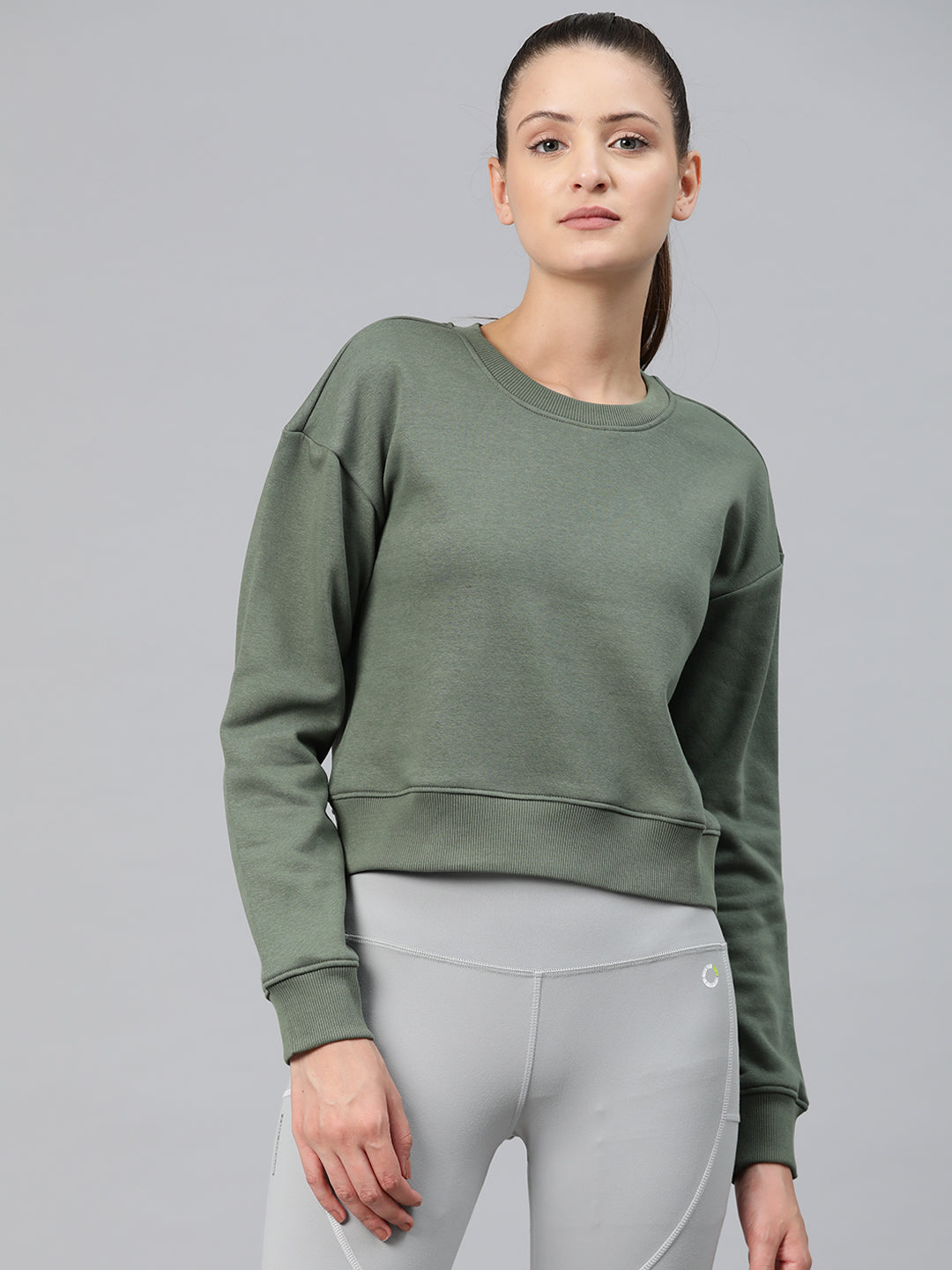 Alcis Women Printed Crop Sweatshirt