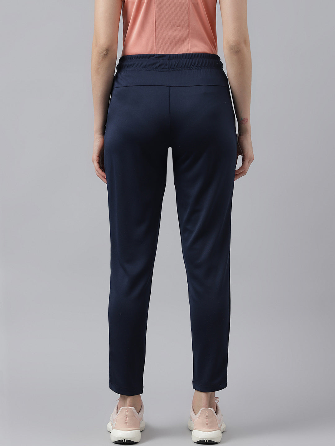 Alcis Women's Navy Anti-Static Drytech+ Slim-Fit Training Track Pants