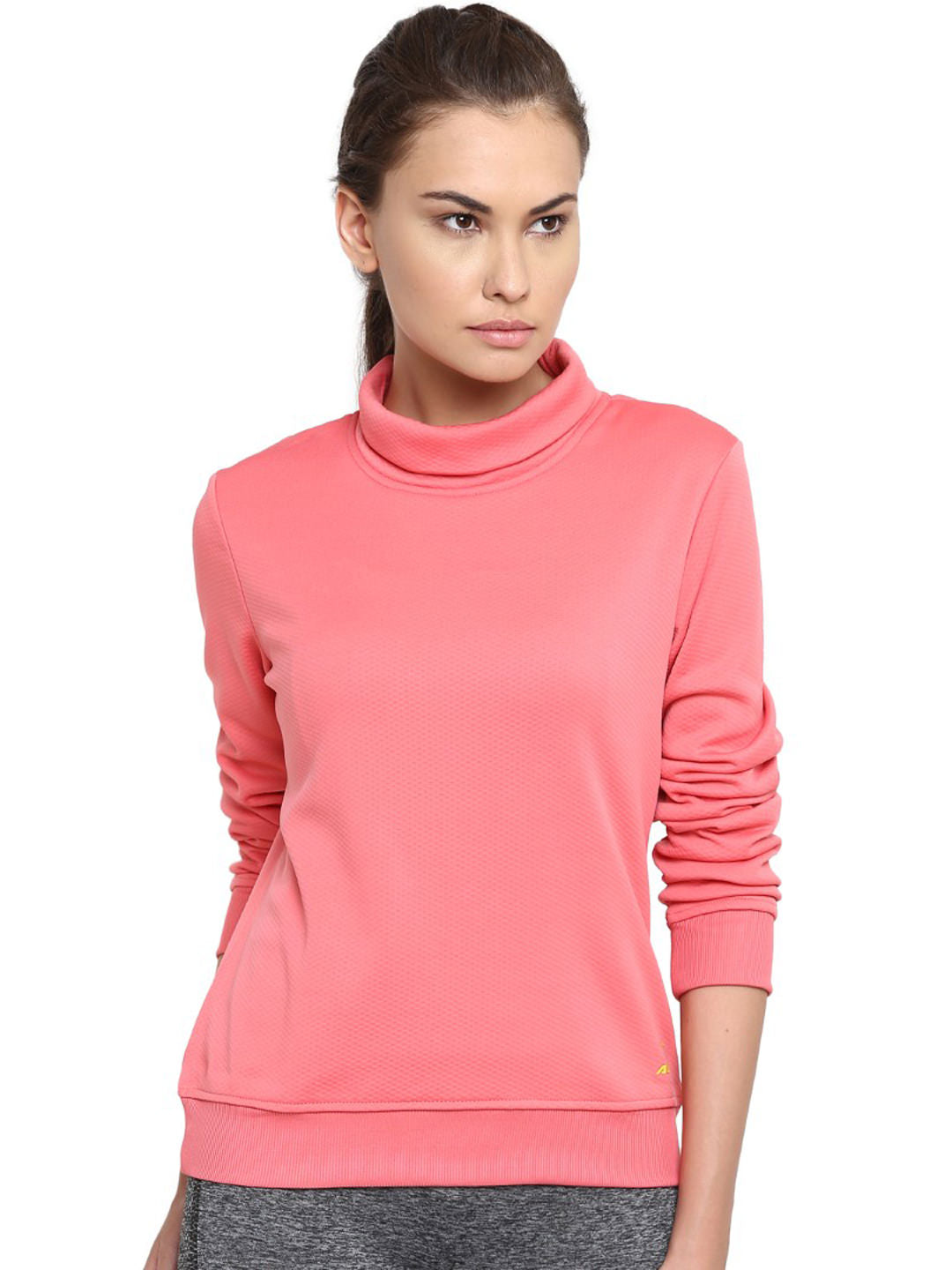 Alcis Women Pink Solid Sweatshirt 133WSS194 133WSS194-S