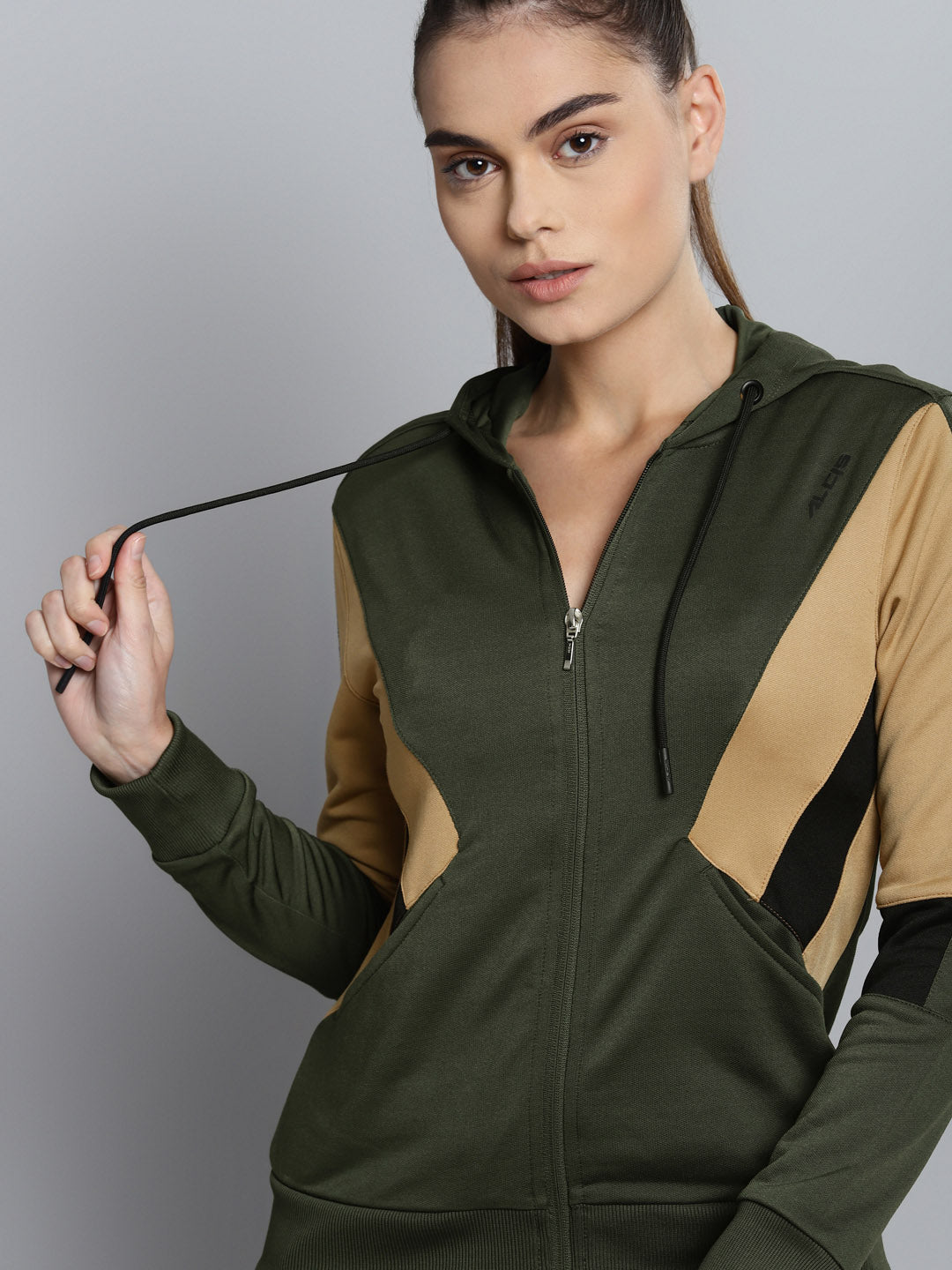 Alcis Women Solid Olive Jackets