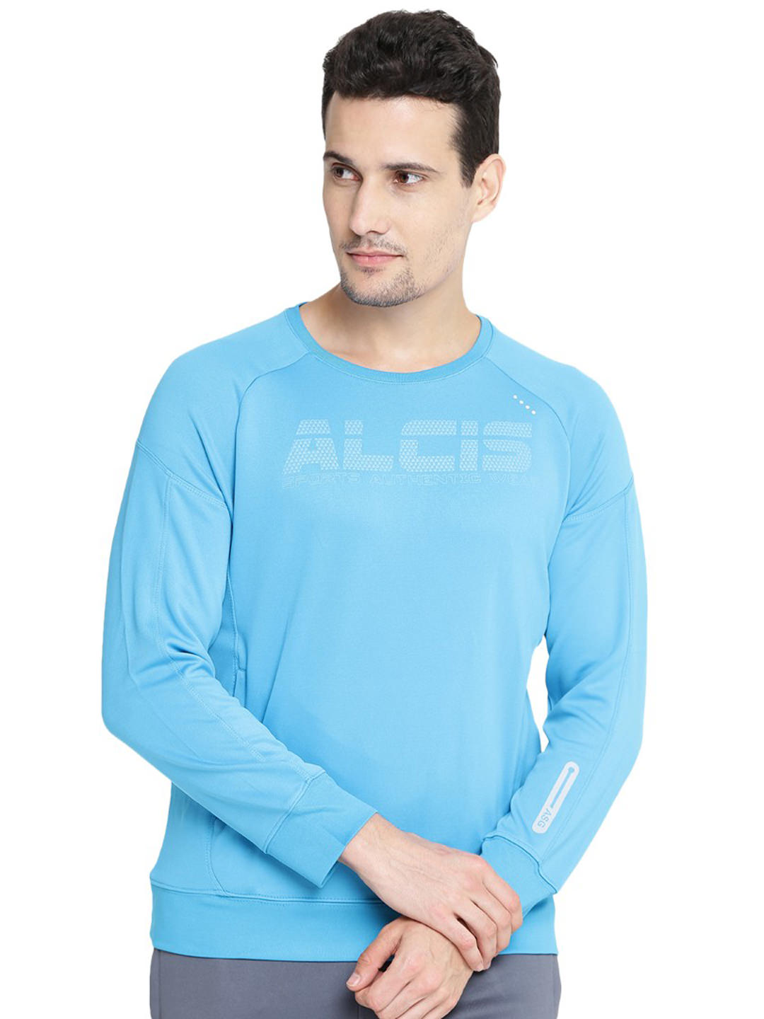 Alcis Mens Blue Sweat Shirt 204MSS010 204MSS010-S