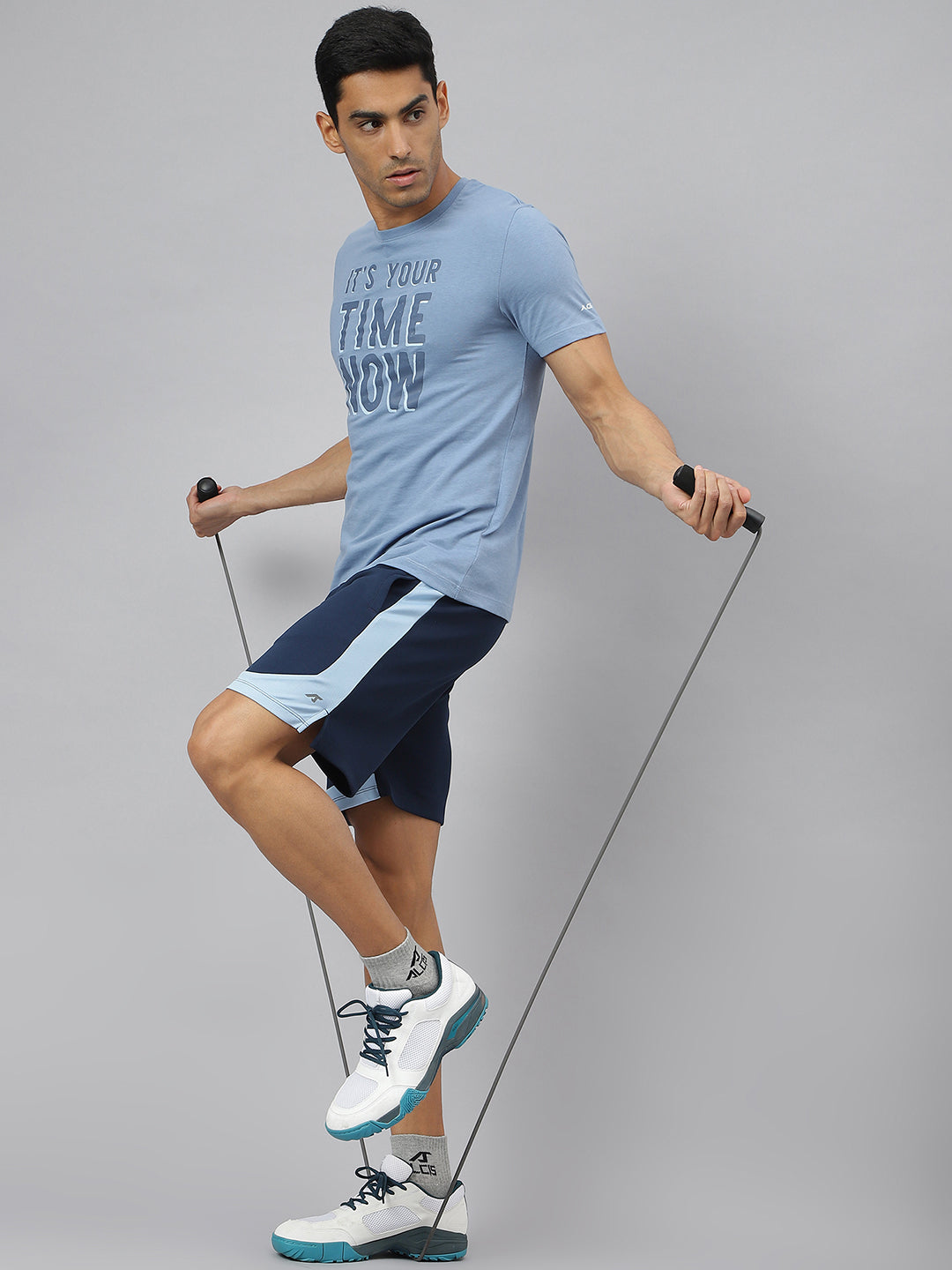 Alcis Men Navy Anti-Static Slim-Fit Everyday Training Shorts