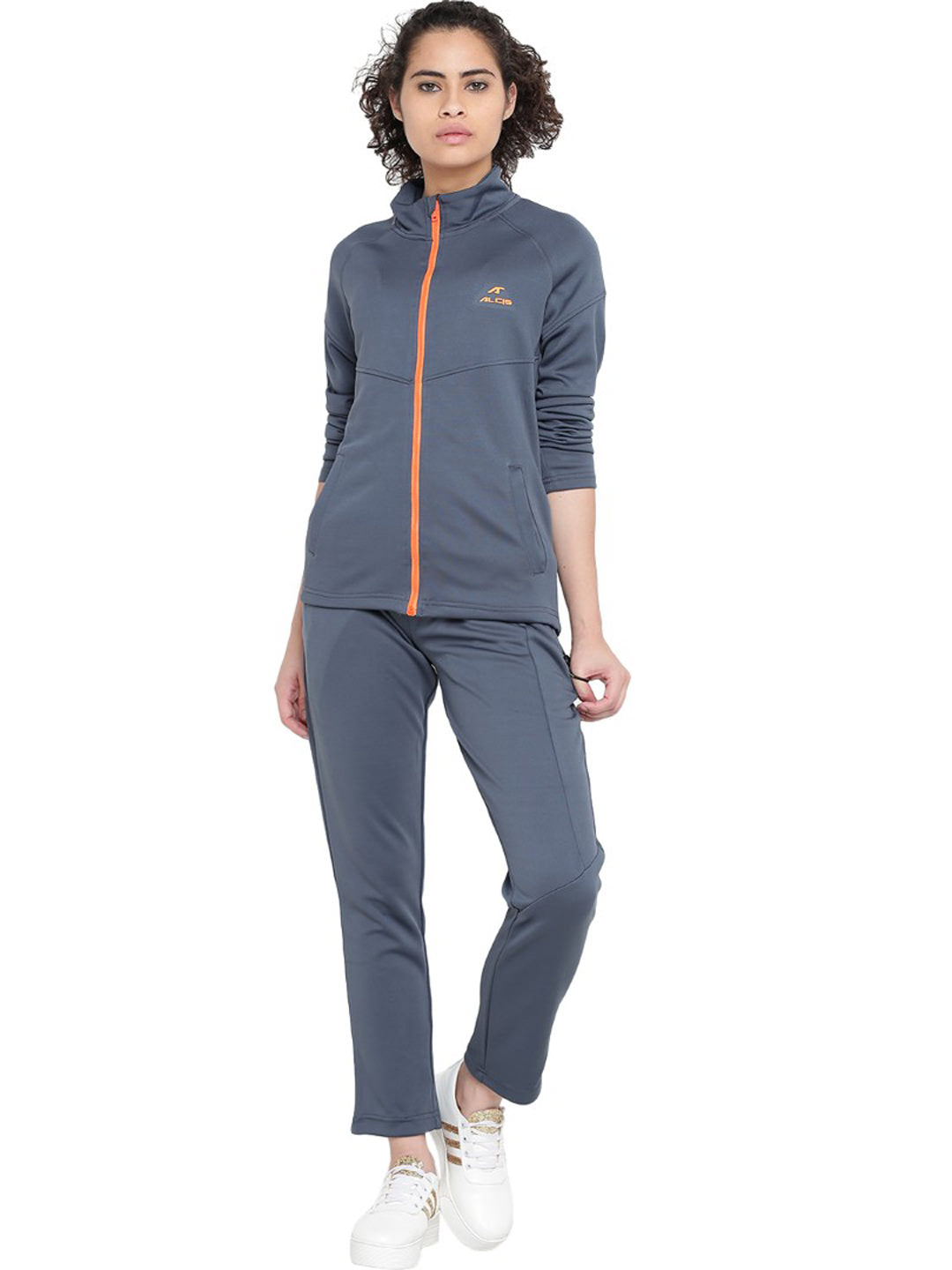 Alcis Women Grey Knitted Tracksuit 251WTS106 251WTS106-S