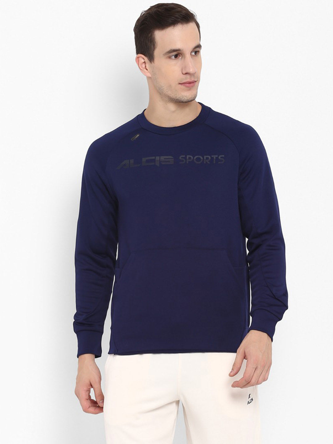 Alcis Mens Printed Navy Sweat Shirt 307MSS254 307MSS254-S