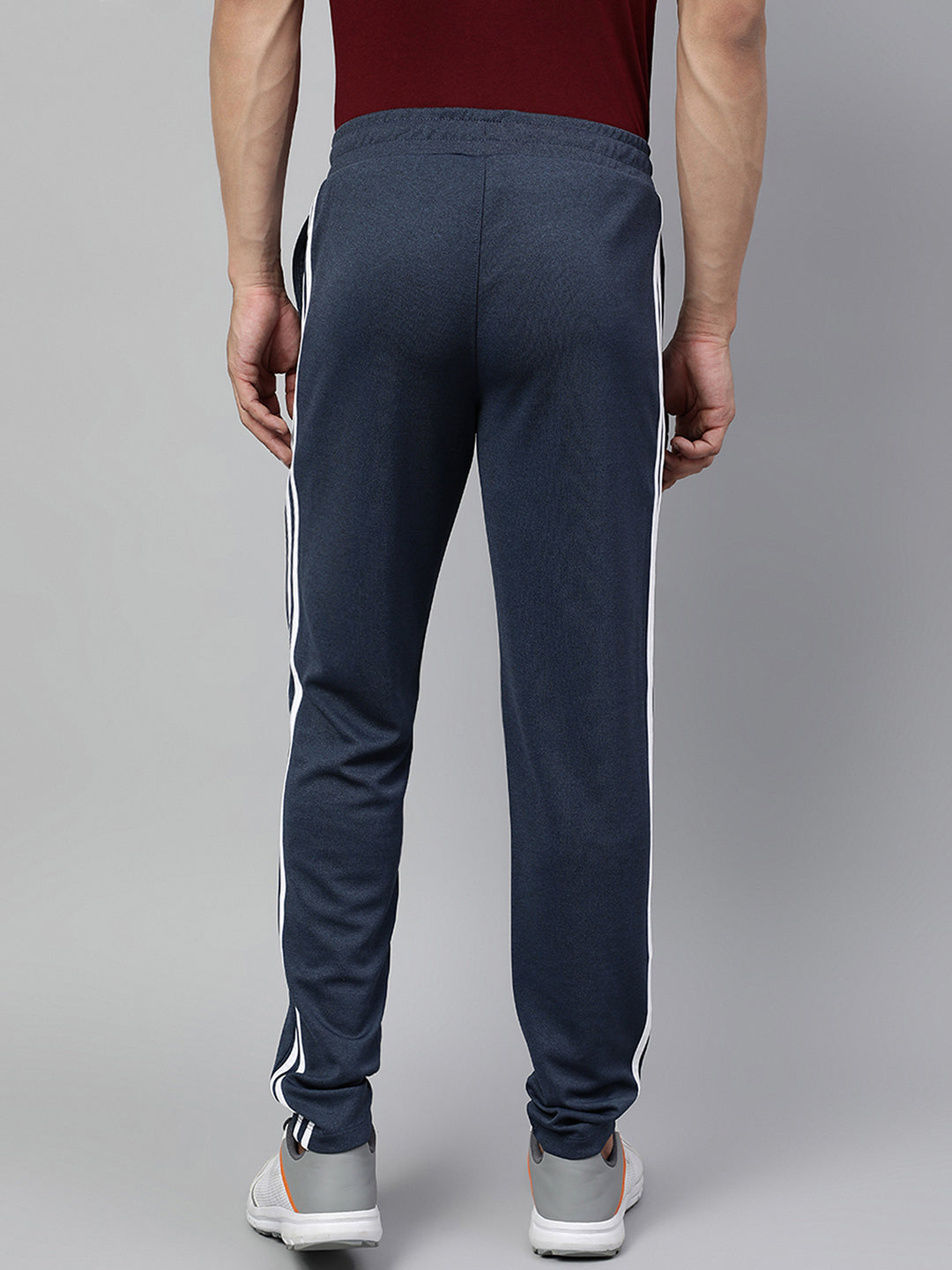 Alcis Men's Dark Blue Anti-Static Slim-Fit Training Track Pants