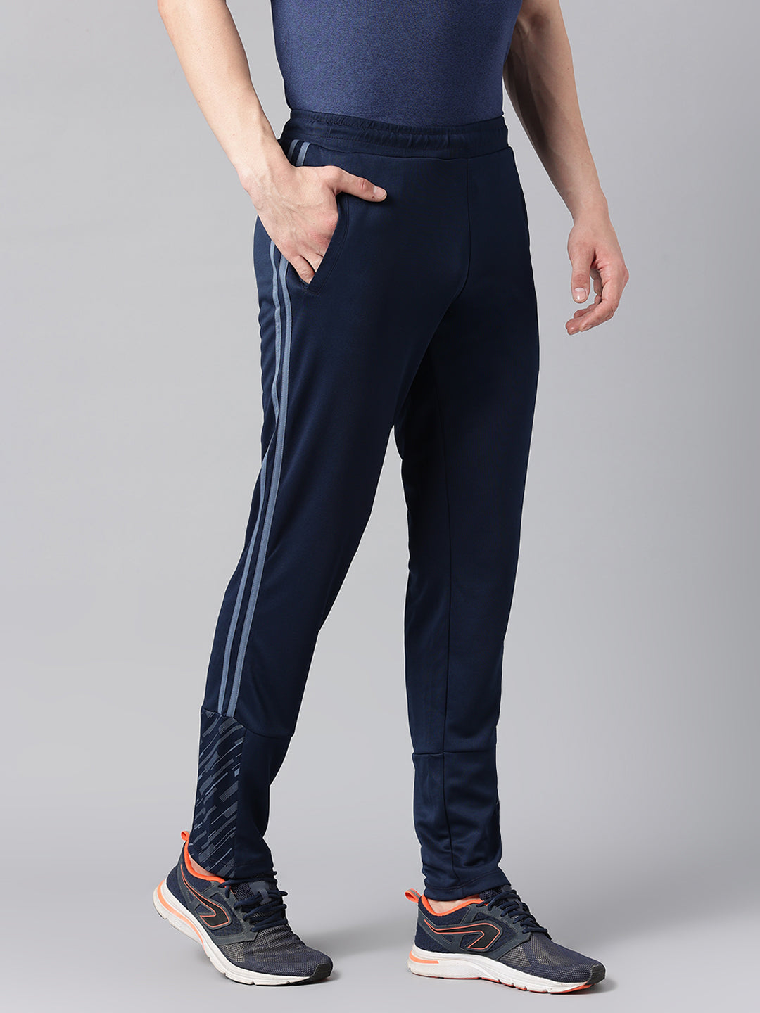 Alcis Men's Dressblue Anti-Static Drytech+ Slim-Fit Training Track Pants