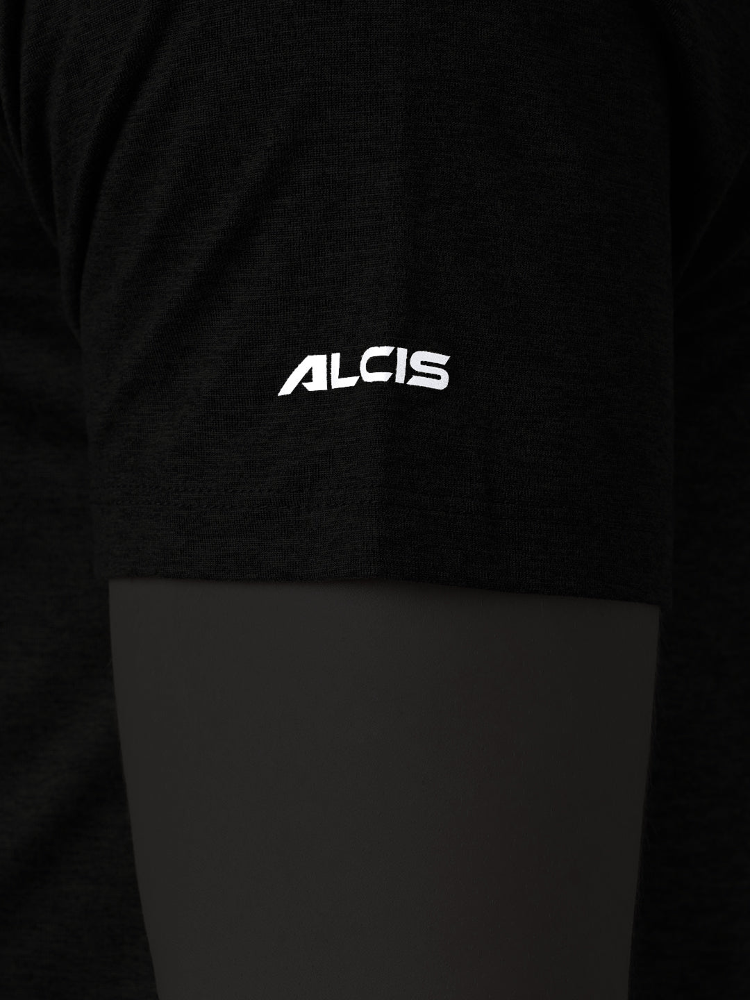 Alcis Men's Olive & Black Anti-Static Drytech+ Slim-Fit Training Tee