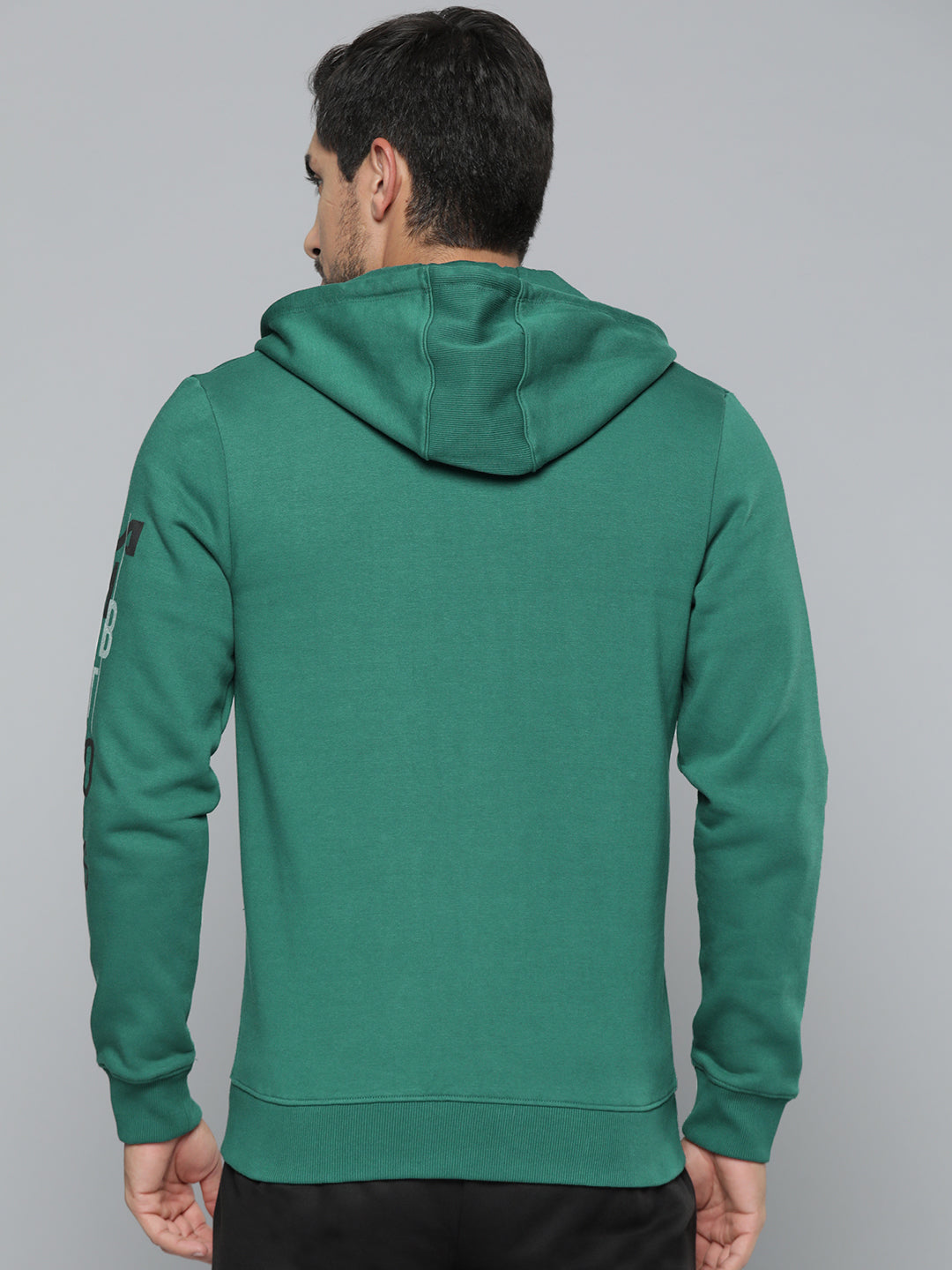 Alcis Men Green Hooded Sweatshirt