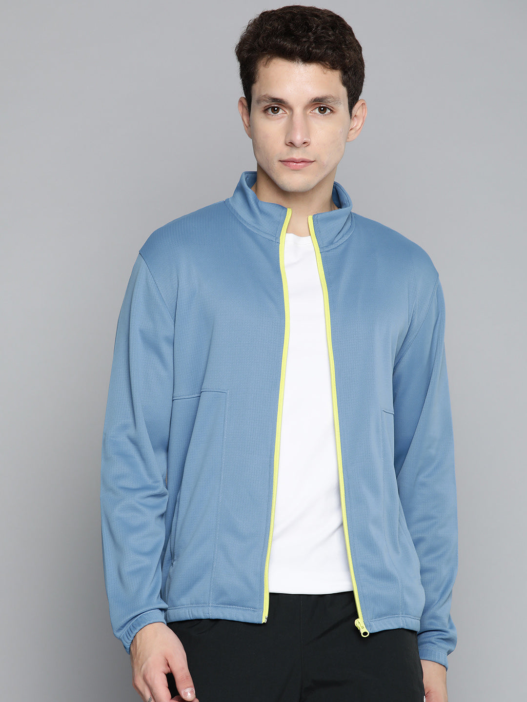 Alcis Men Blue Solid Sweatshirt
