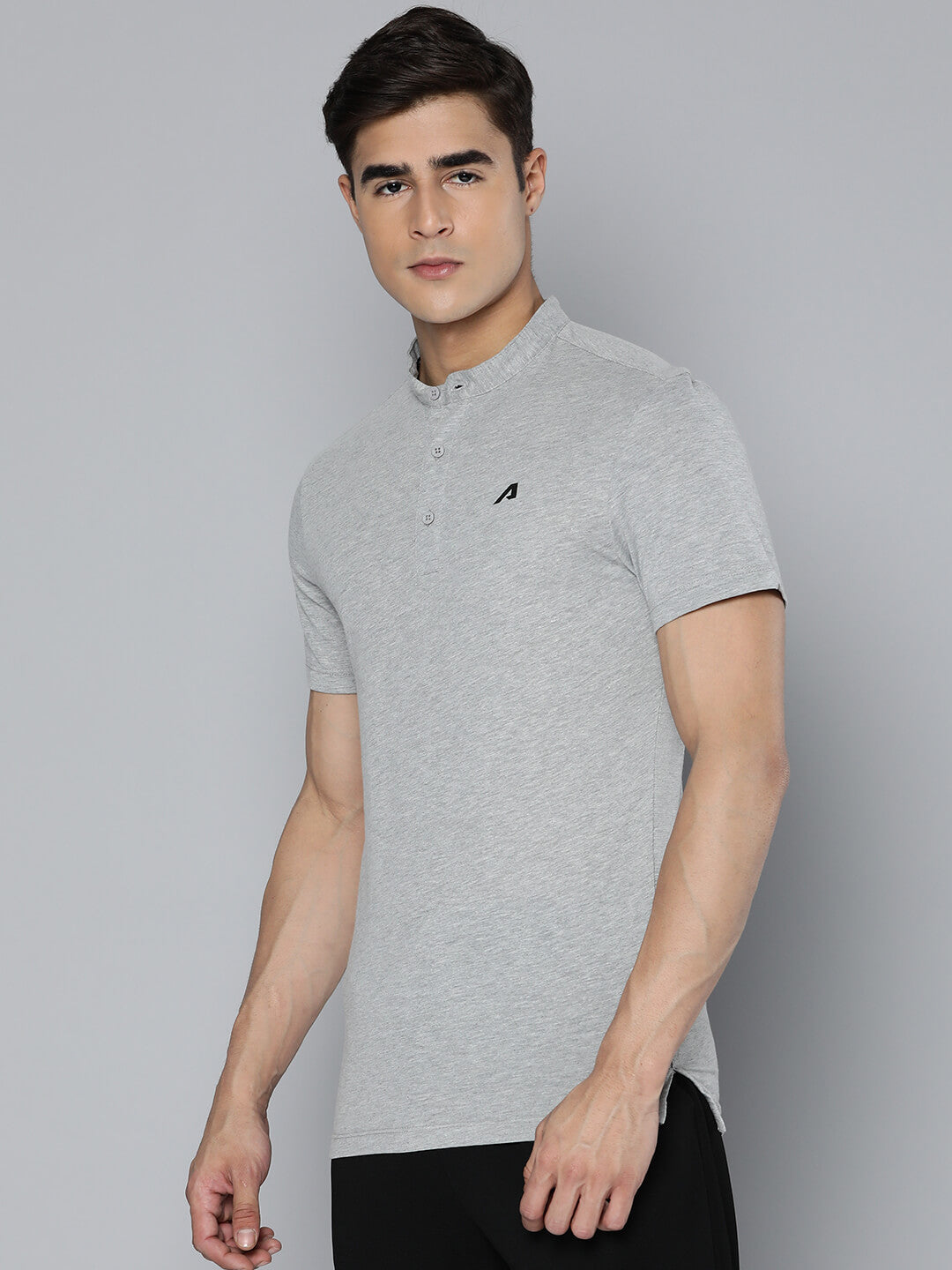Alcis Men Grey Yoga T-shirt