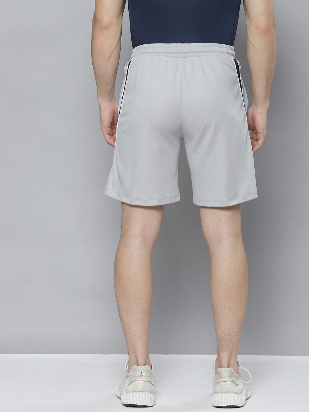 Alcis Men Grey Melange Solid Shorts