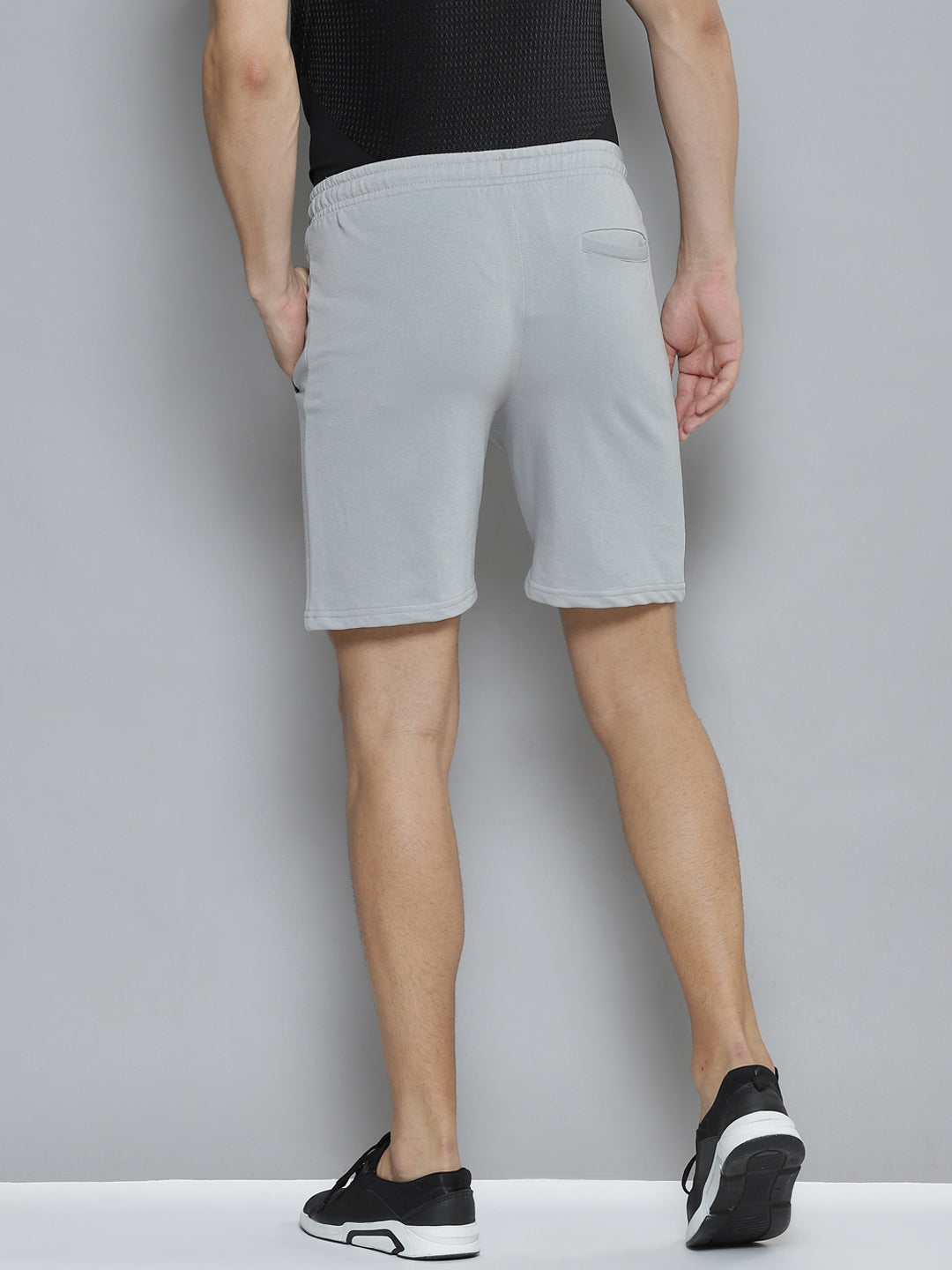 Alcis Men Grey Printed Slim Fit Training or Gym Sports Shorts