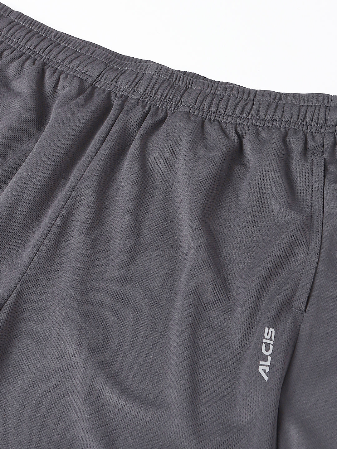 Alcis Men Dark Grey Anti-Static Slim-Fit Training Shorts