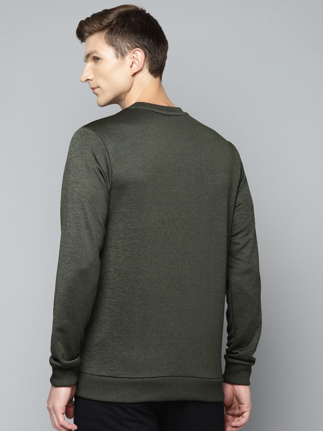 ALCIS Men Green Printed Sweatshirt